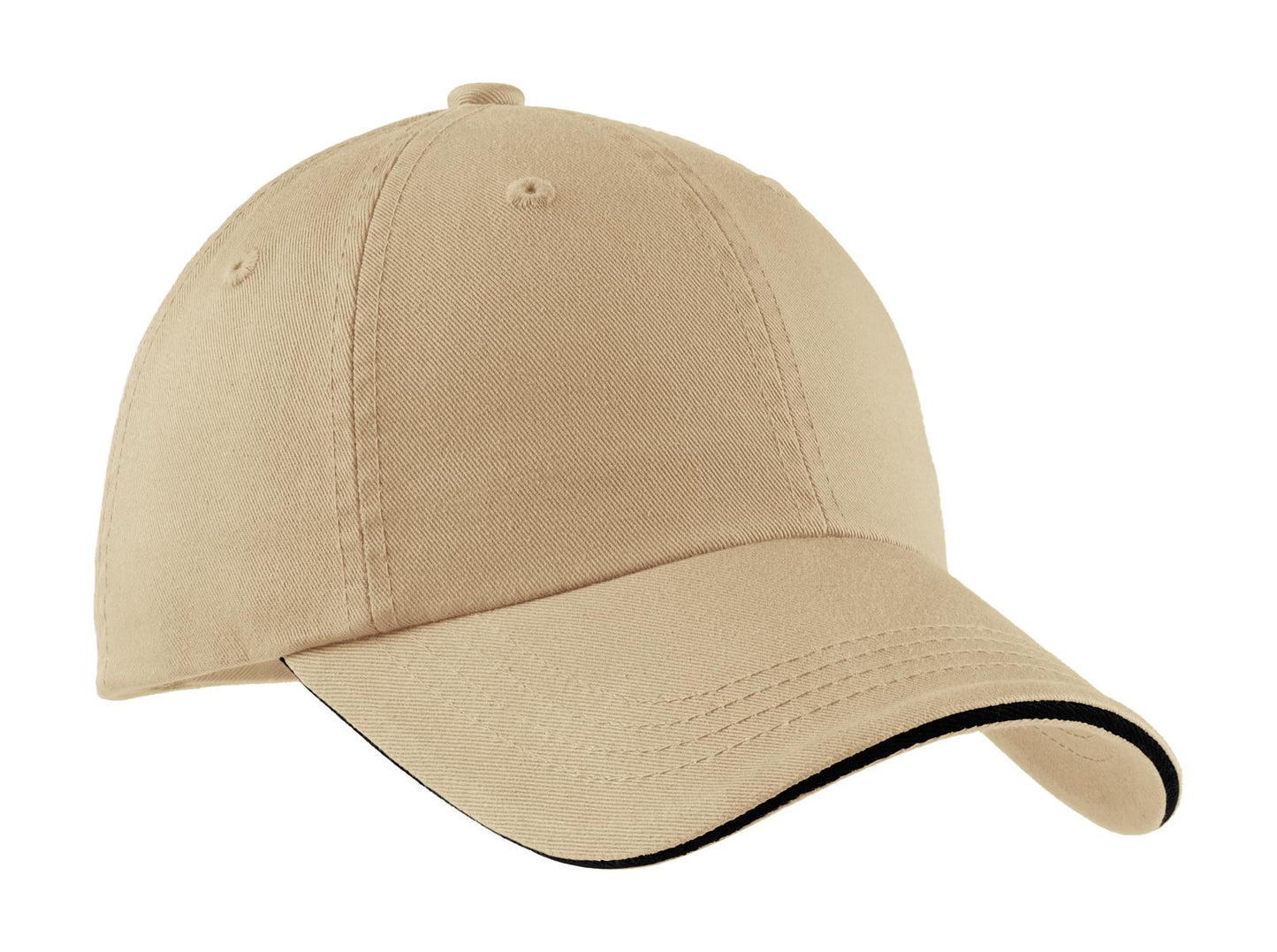 Port Authority® Sandwich Bill Cap with Striped Closure. C830