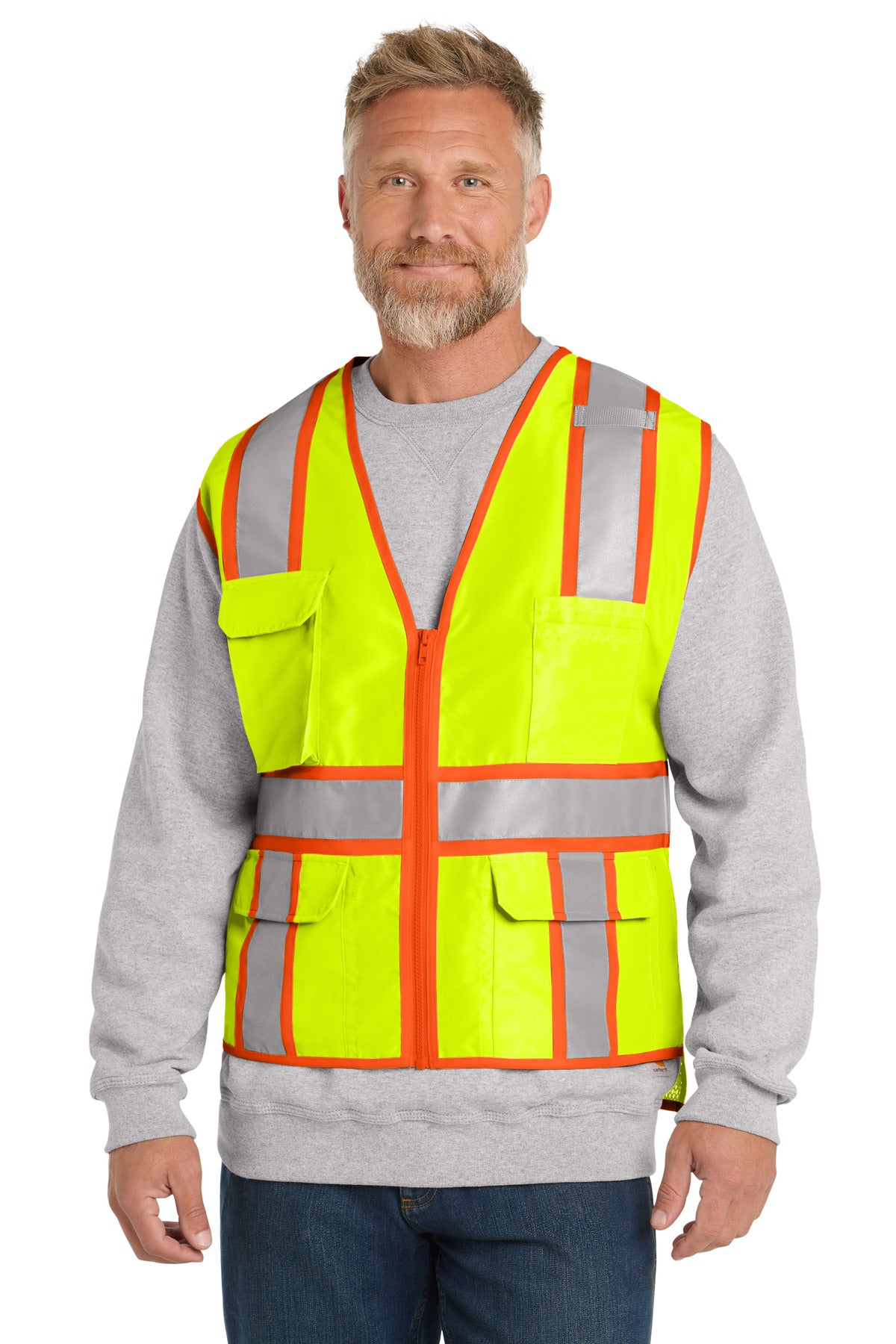 CornerStone ® ANSI 107 Class 2 Surveyor Zippered Two-Tone Vest. CSV105