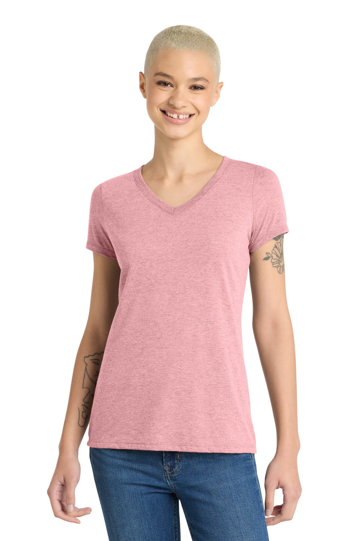 District® Women's Perfect Tri® V-Neck Tee. DM1350L