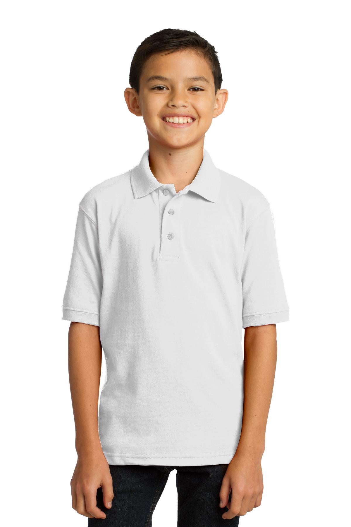 Port & Co™ Youth Core Blend Jersey Knit Polo. KP55Y