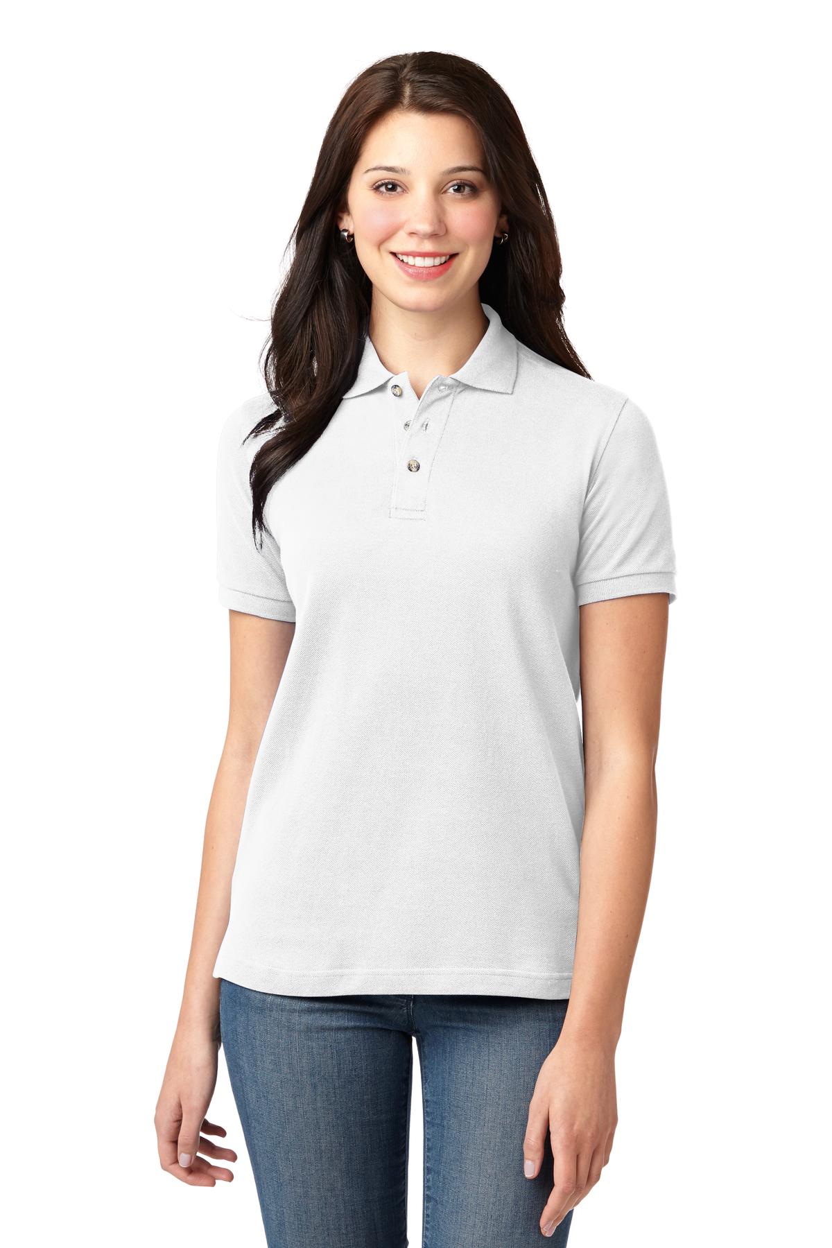 Port Authority® Women's Heavyweight Cotton Pique Polo. L420