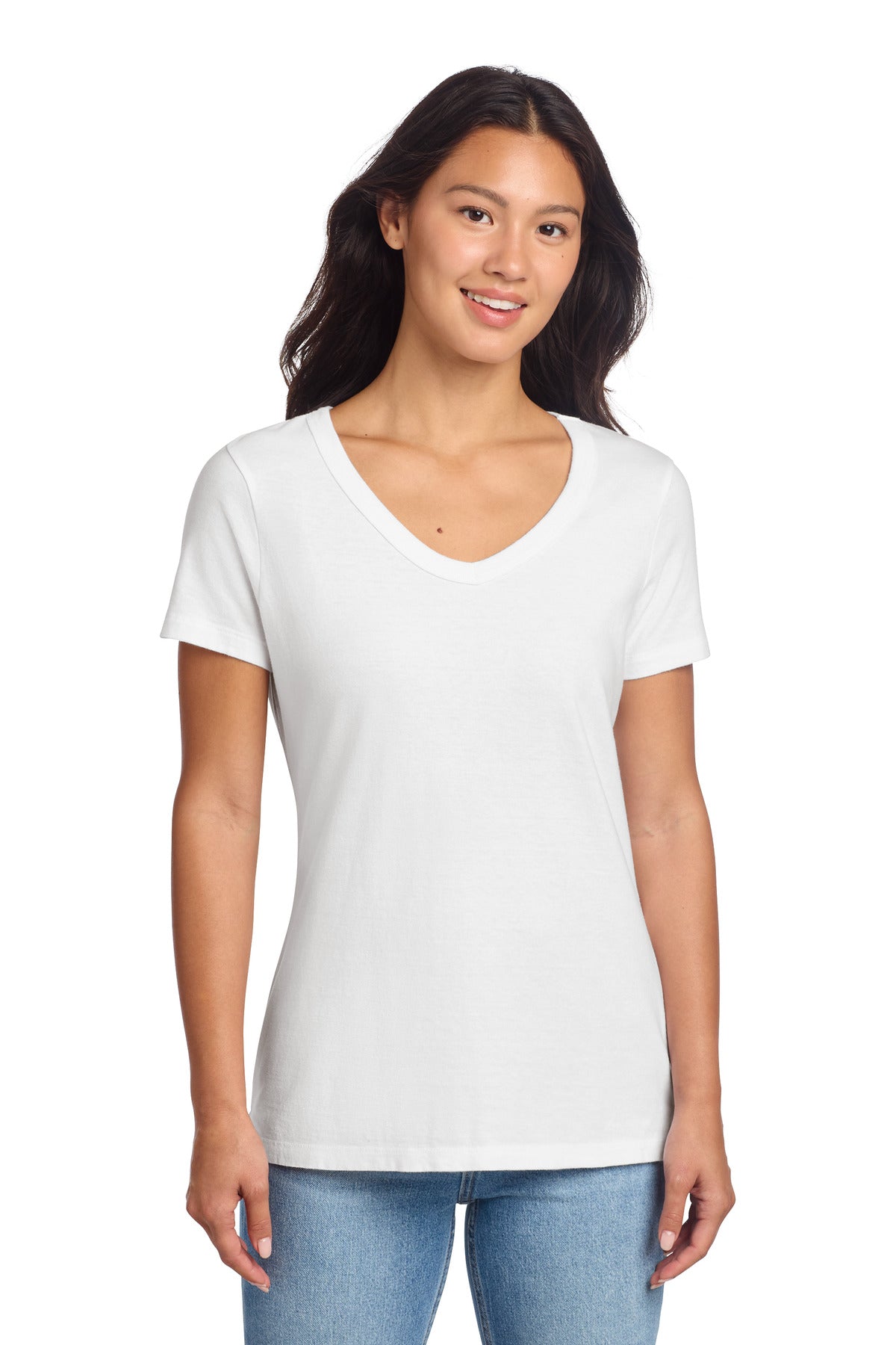 Port & Co™ Women's Beach Wash® Garment-Dyed V-Neck Tee LPC099V