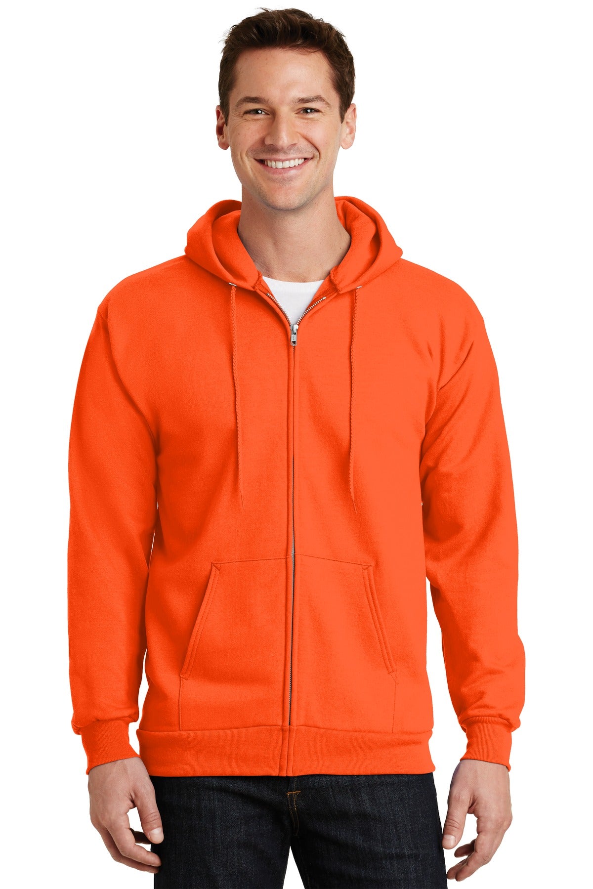 Port & Co™ Essential Fleece Full-Zip Hooded Sweatshirt. PC90ZH