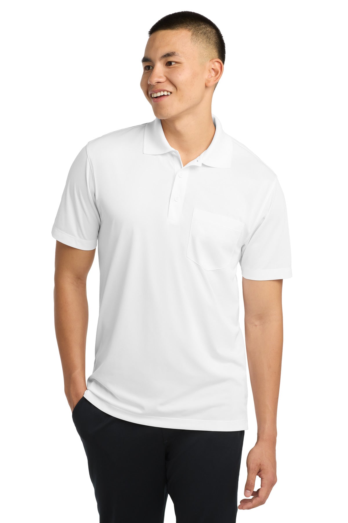 Sport-Tek® Micropique Sport-Wick® Pocket Polo. ST651
