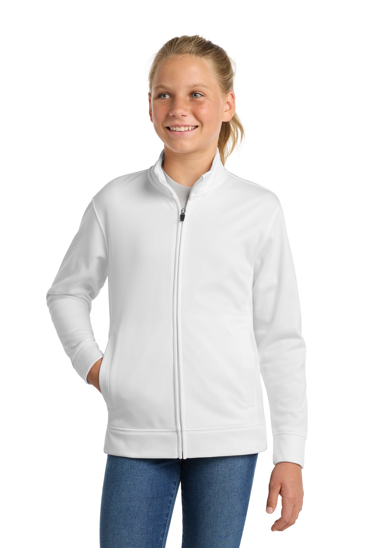 Sport-Tek® Youth Sport-Wick® Fleece Full-Zip Jacket. YST241