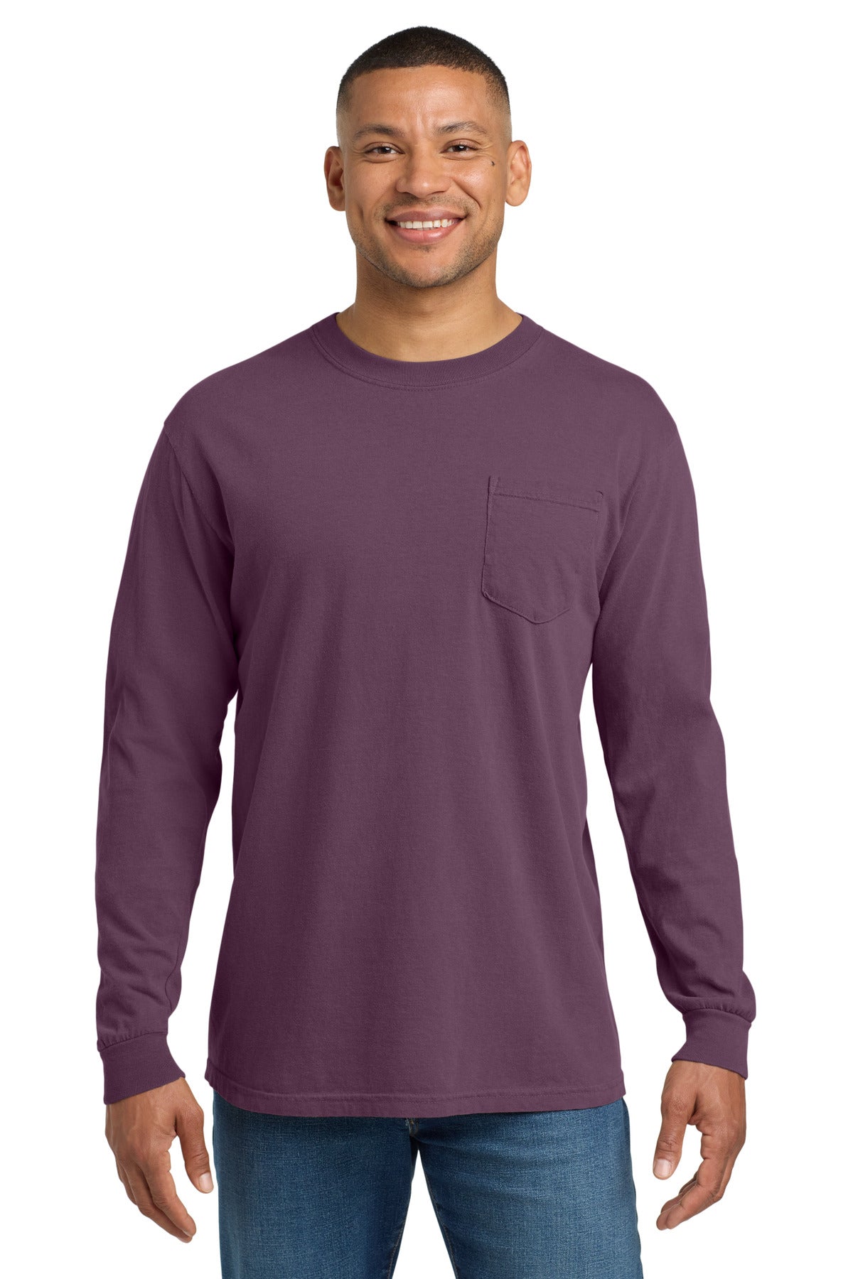 COMFORT COLORS ® Heavyweight Ring Spun Long Sleeve Pocket Tee. 4410