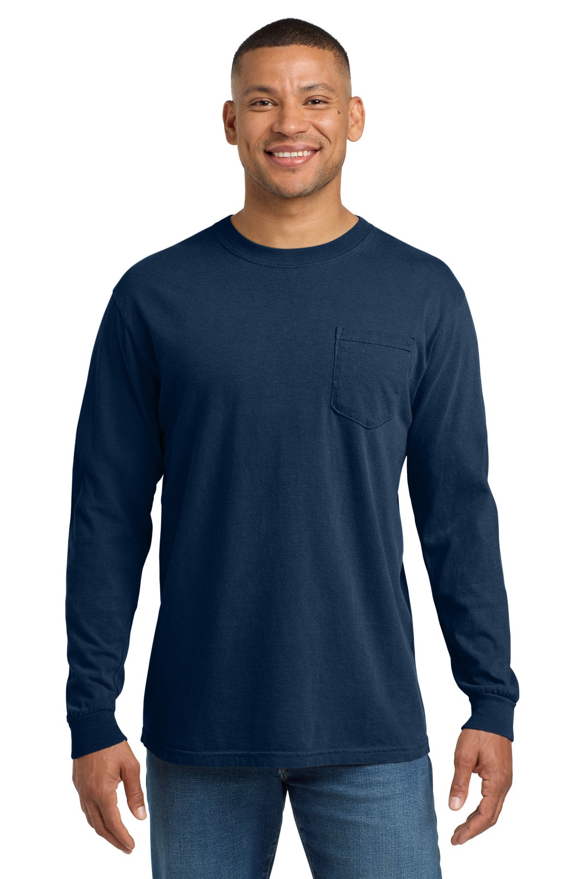 COMFORT COLORS ® Heavyweight Ring Spun Long Sleeve Pocket Tee. 4410