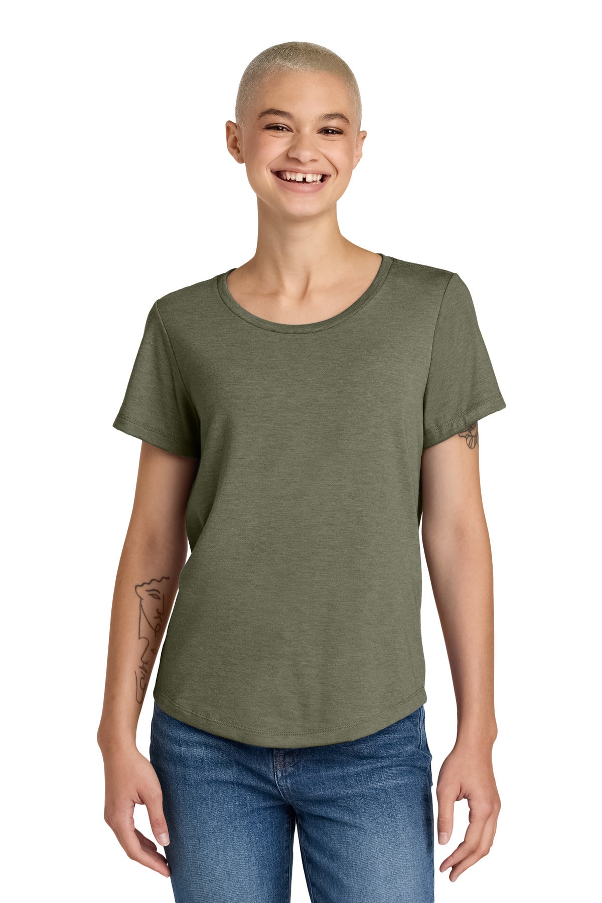 Allmade® Women's Relaxed Tri-Blend Scoop Neck Tee AL2015