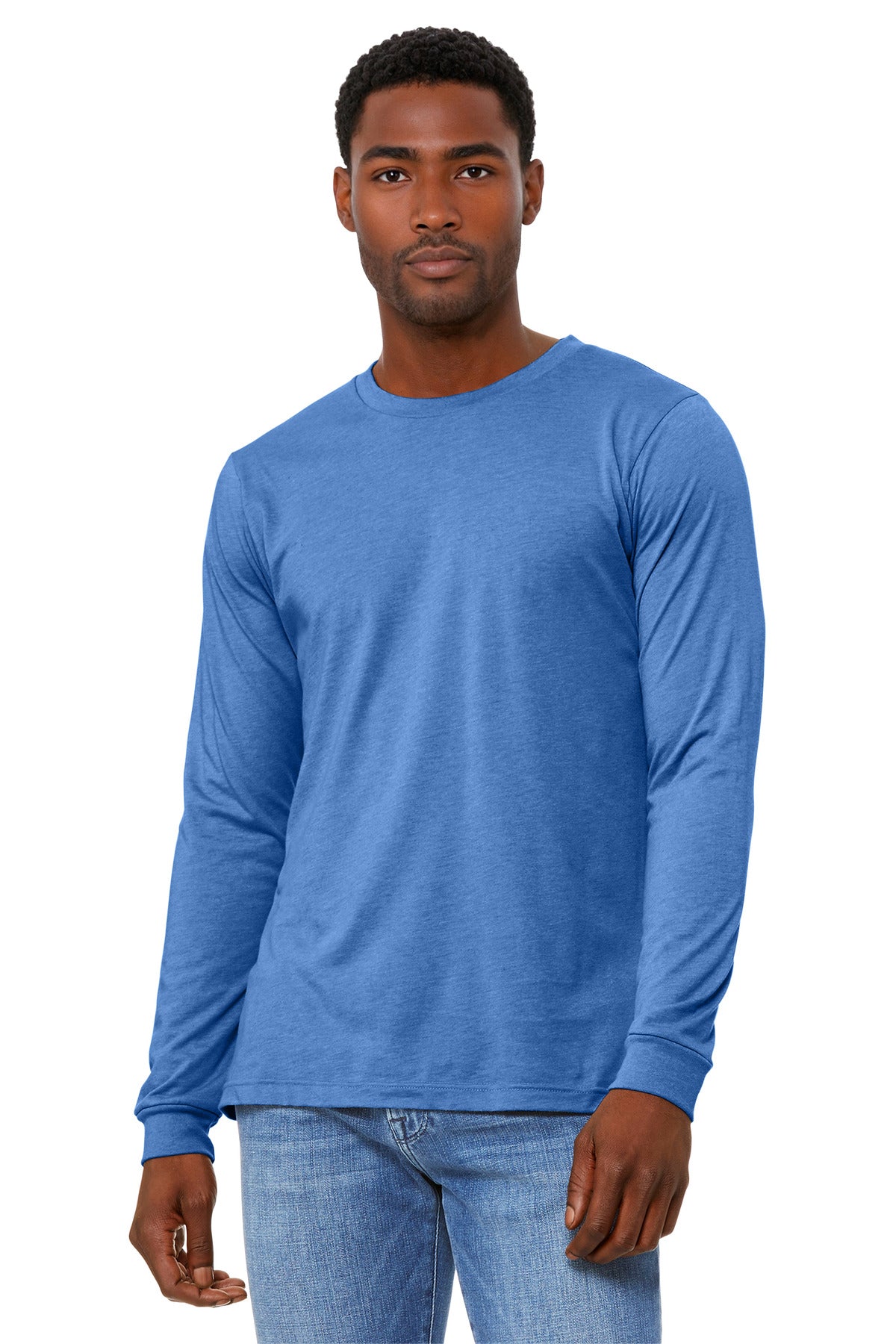BELLA+CANVAS® Unisex Heather CVC Long Sleeve Tee BC3501CVC