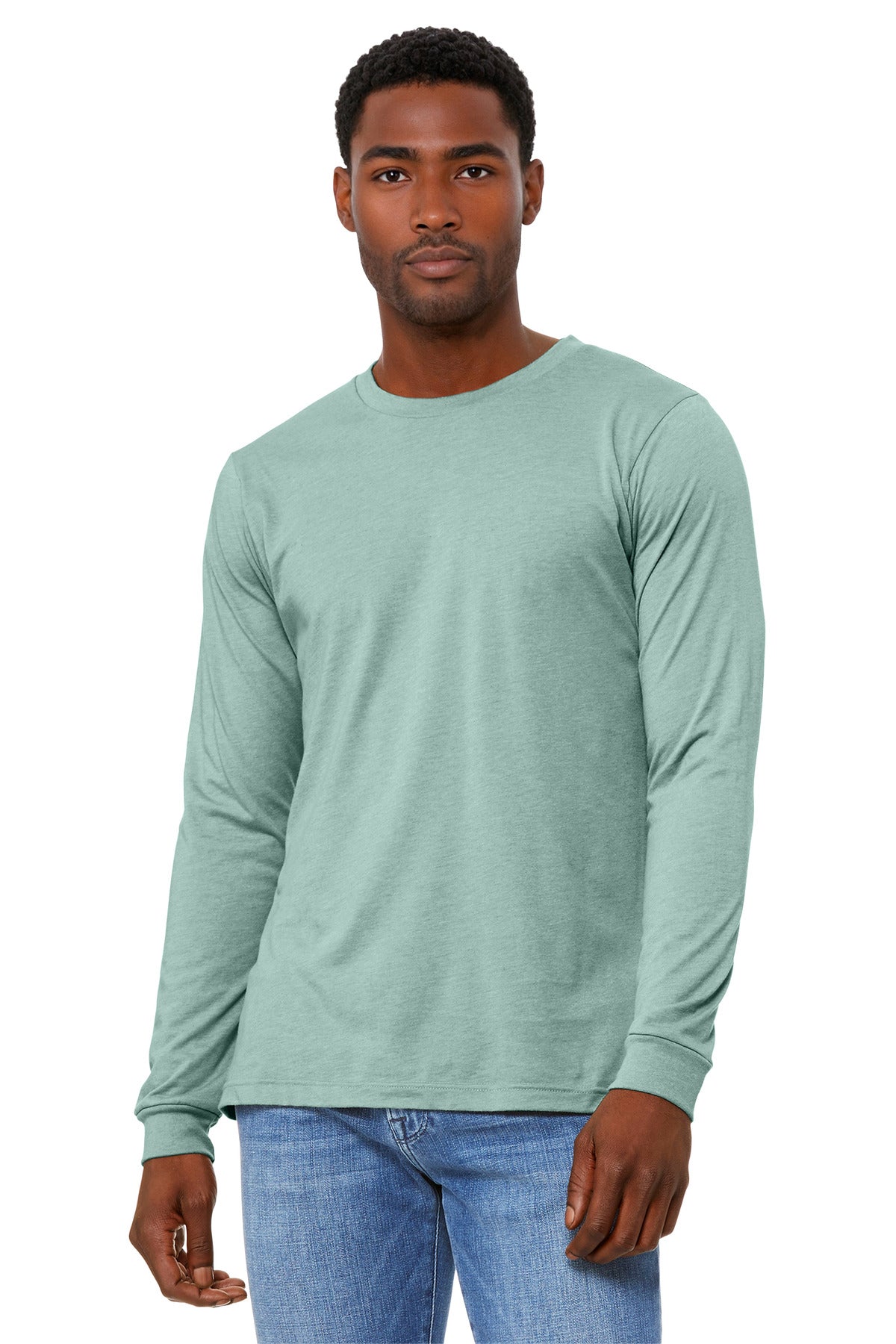 BELLA+CANVAS® Unisex Heather CVC Long Sleeve Tee BC3501CVC