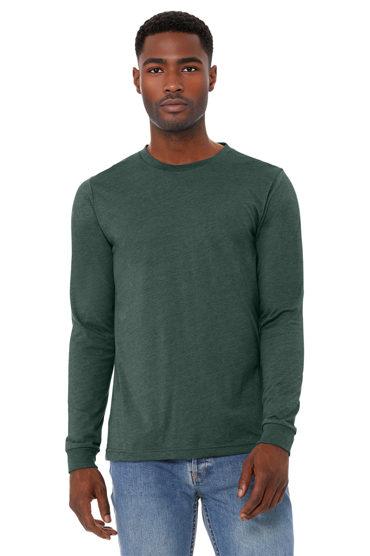 BELLA+CANVAS® Unisex Heather CVC Long Sleeve Tee BC3501CVC