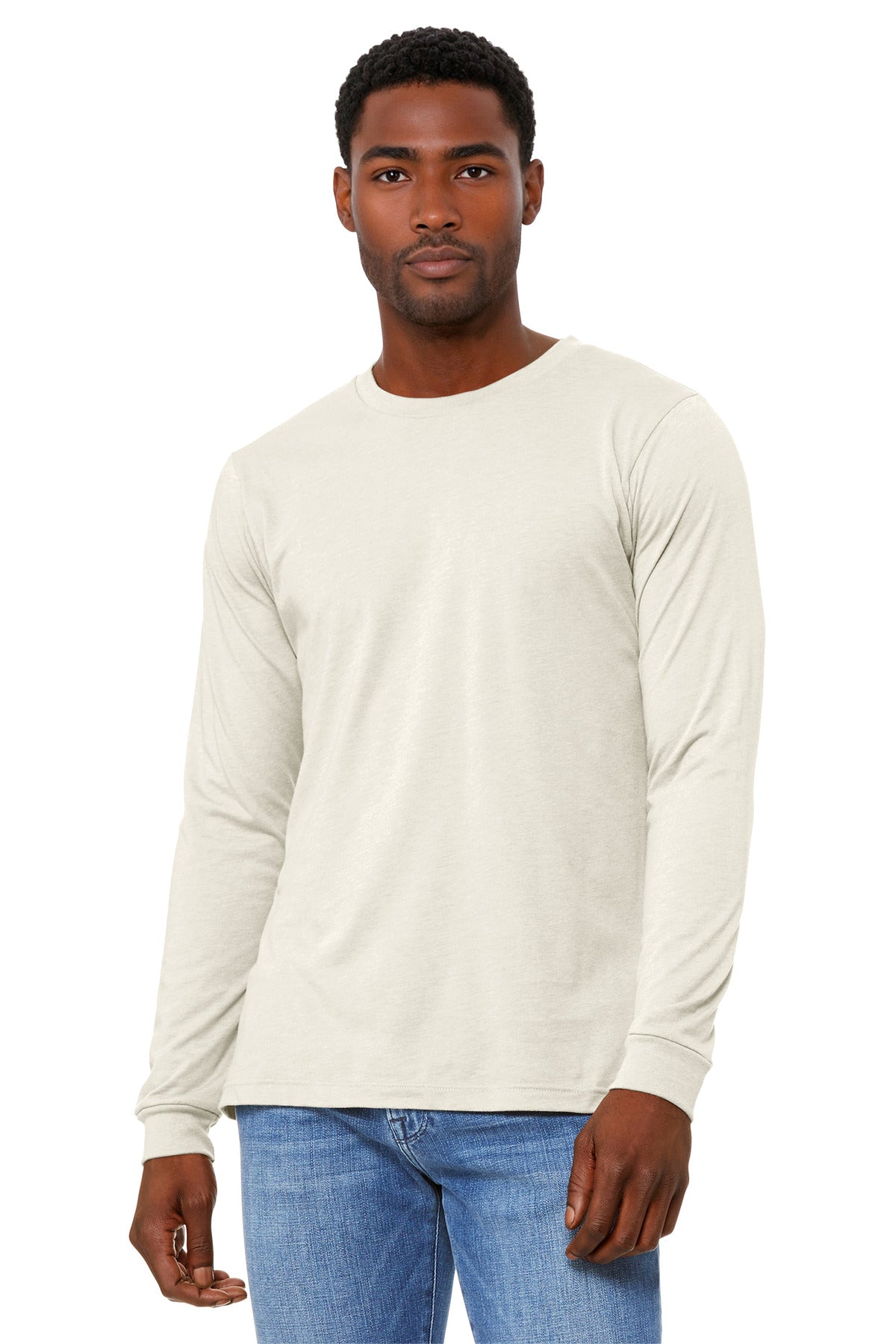 BELLA+CANVAS® Unisex Heather CVC Long Sleeve Tee BC3501CVC