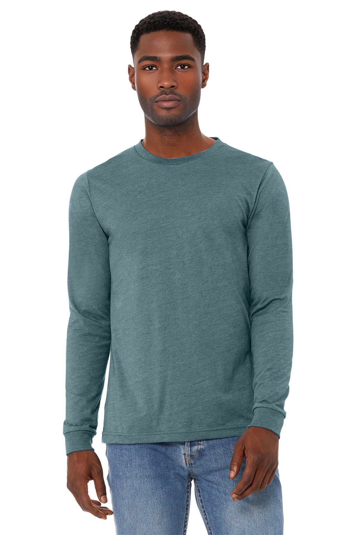 BELLA+CANVAS® Unisex Heather CVC Long Sleeve Tee BC3501CVC