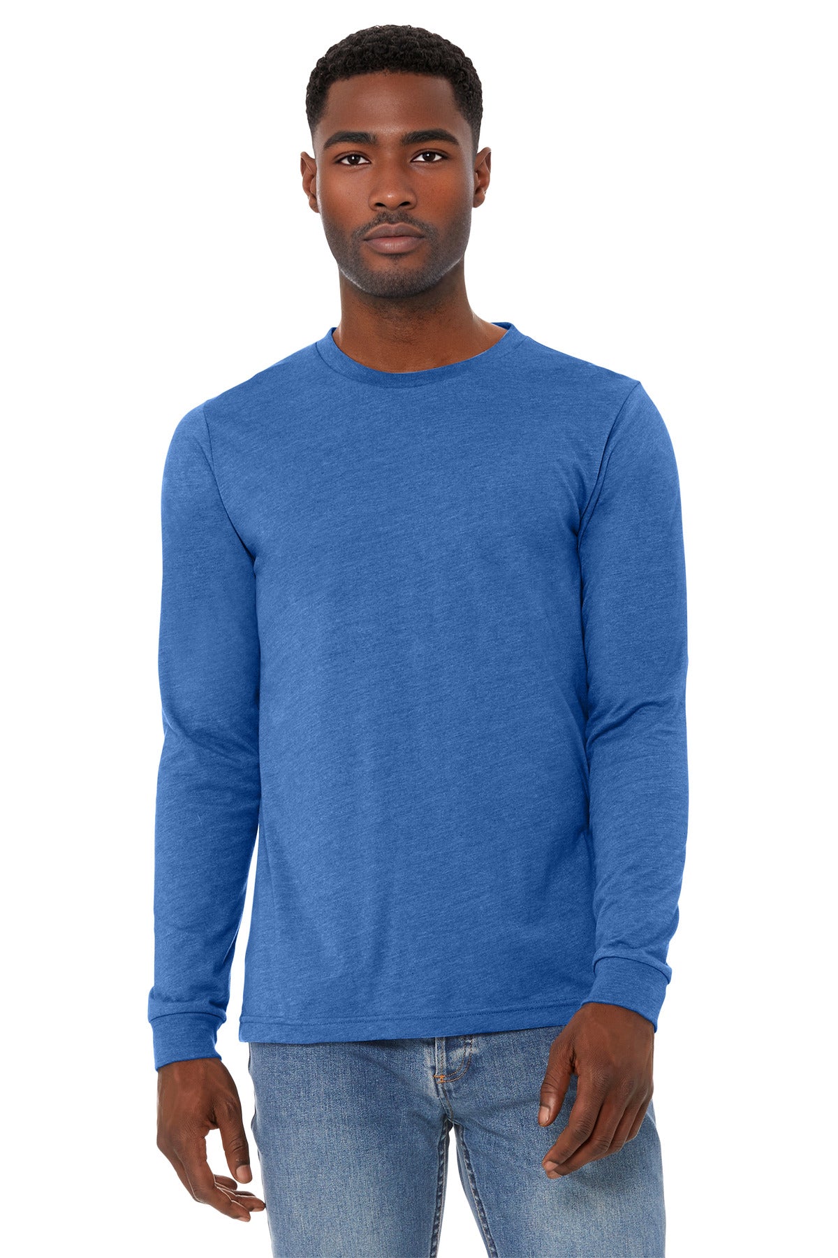 BELLA+CANVAS® Unisex Heather CVC Long Sleeve Tee BC3501CVC