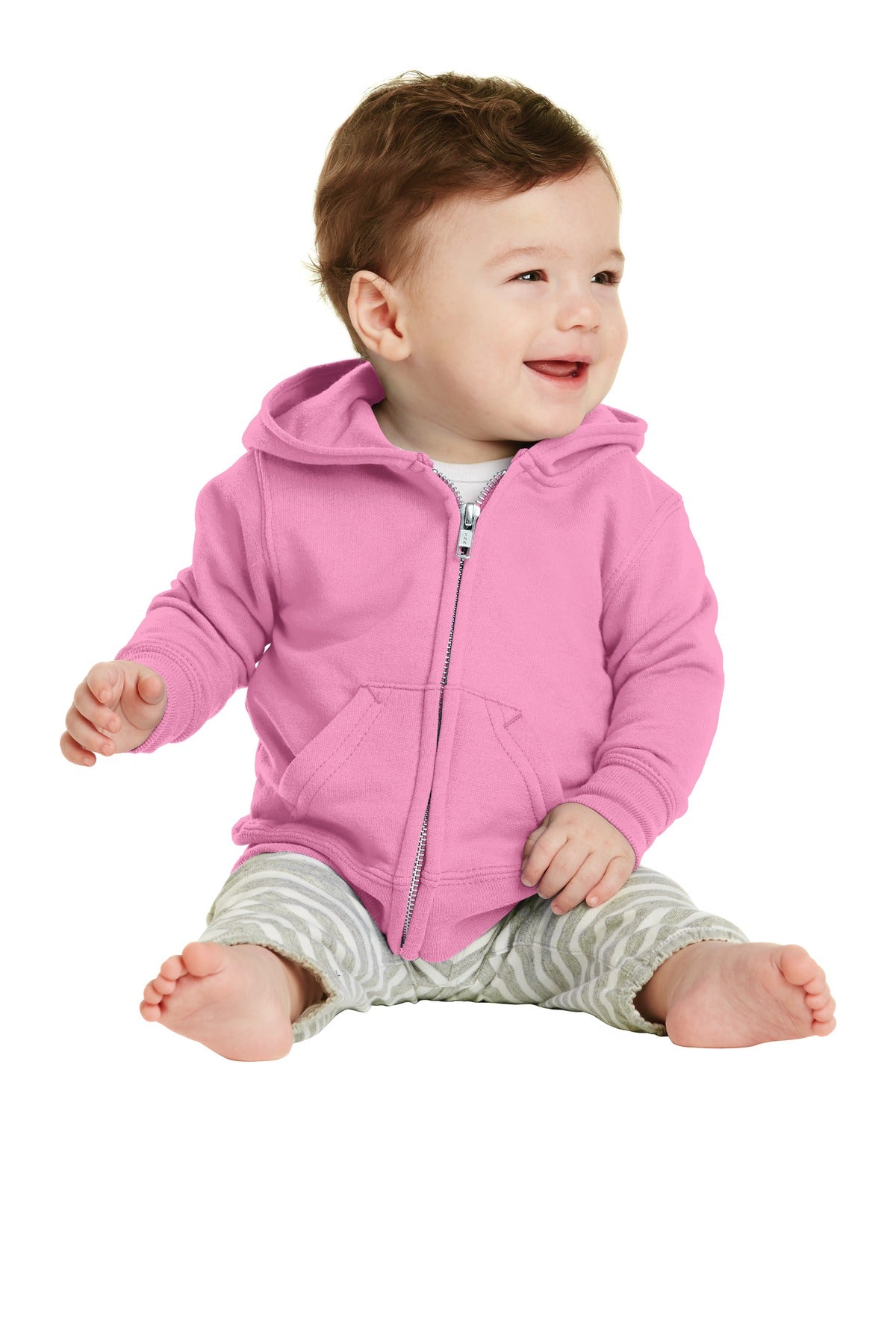 Port & Co™ Infant Core Fleece Full-Zip Hooded Sweatshirt. CAR78IZH