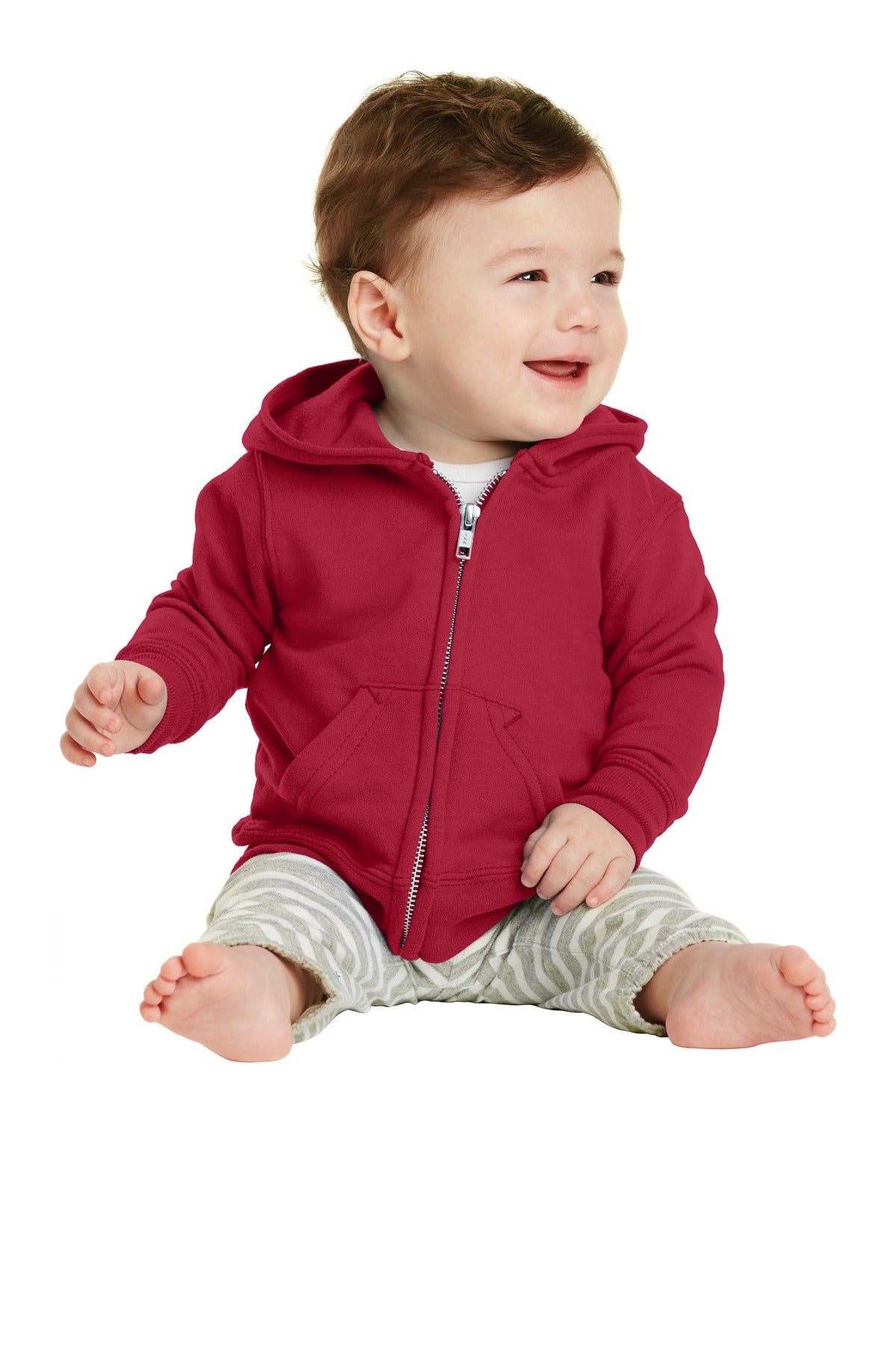 Port & Co™ Infant Core Fleece Full-Zip Hooded Sweatshirt. CAR78IZH