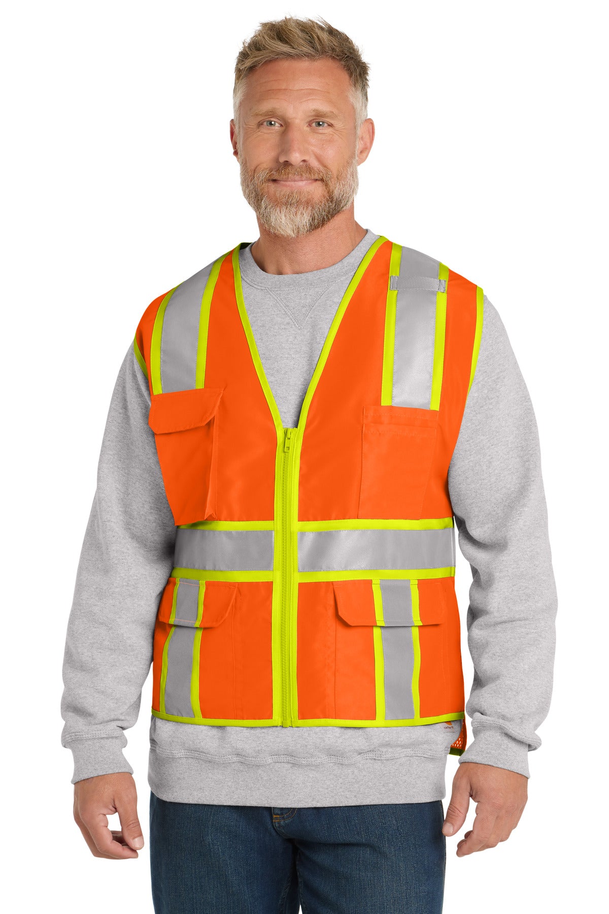 CornerStone ® ANSI 107 Class 2 Surveyor Zippered Two-Tone Vest. CSV105