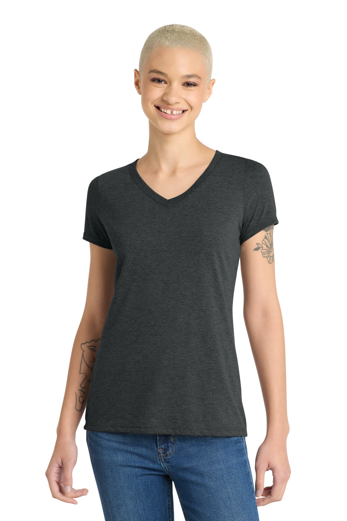 District® Women's Perfect Tri® V-Neck Tee. DM1350L