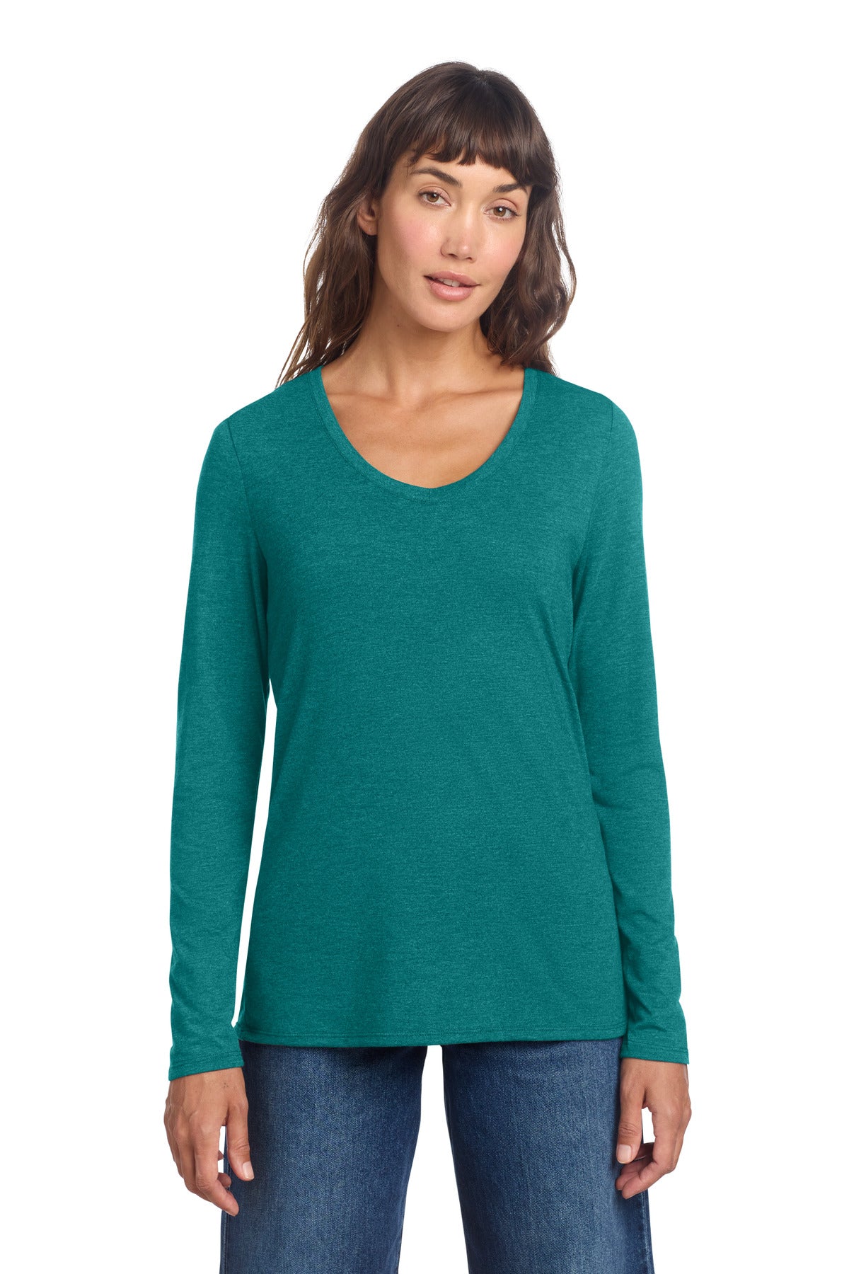 District® Women's Perfect Tri® Long Sleeve V-Neck Tee DT135