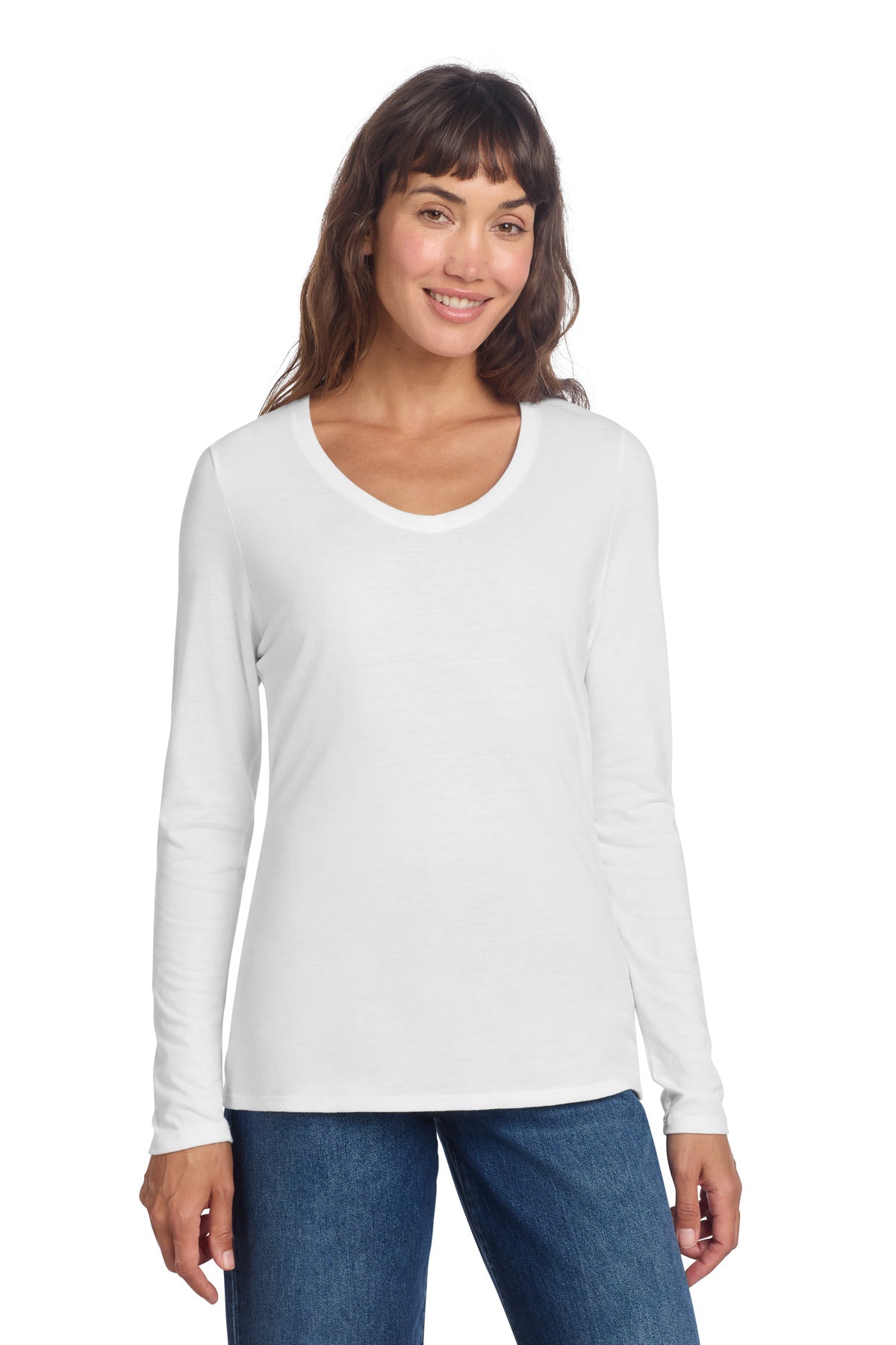 District® Women's Perfect Tri® Long Sleeve V-Neck Tee DT135