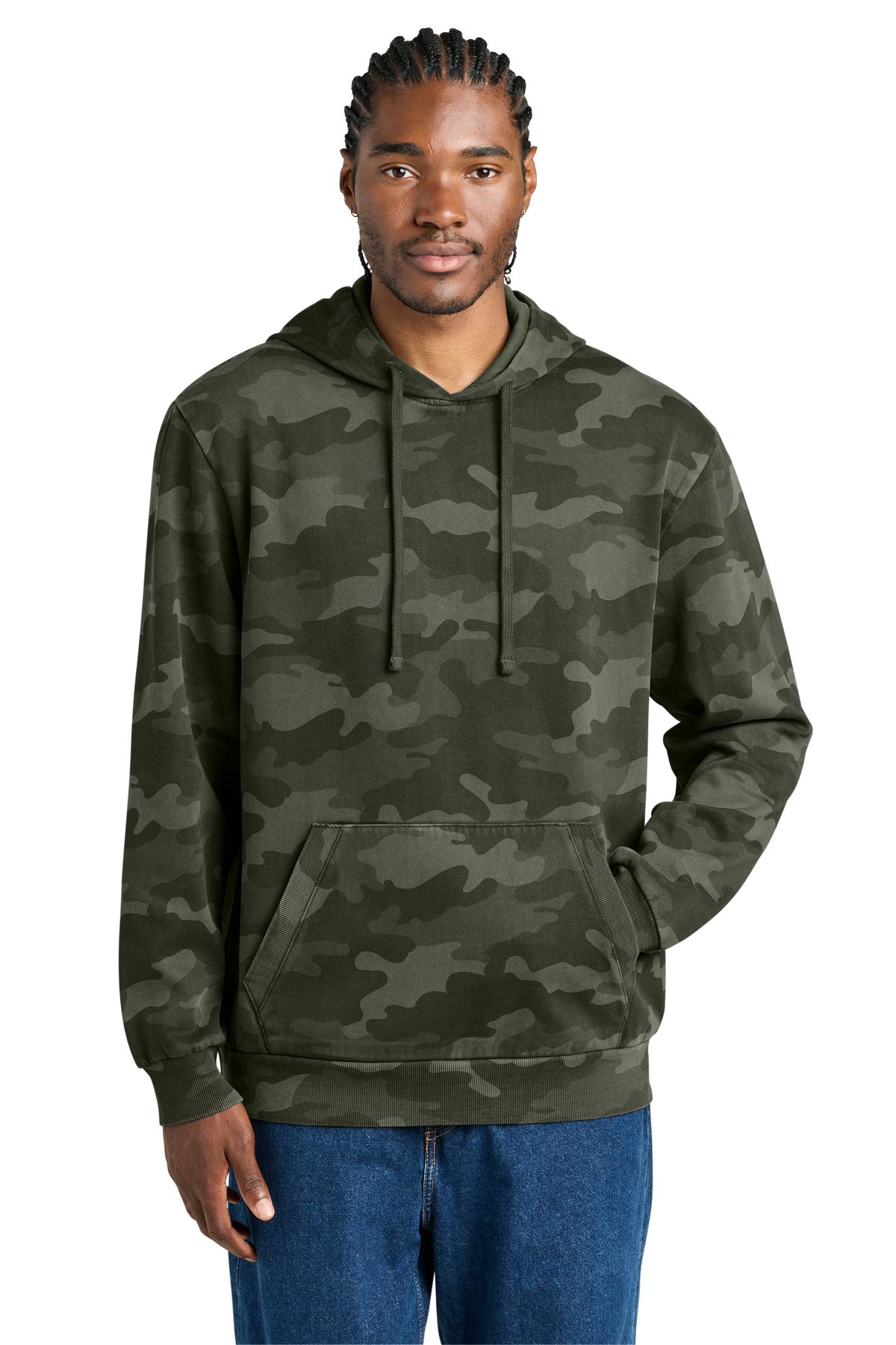 District Wash™ Camo Fleece Hoodie DT2200C