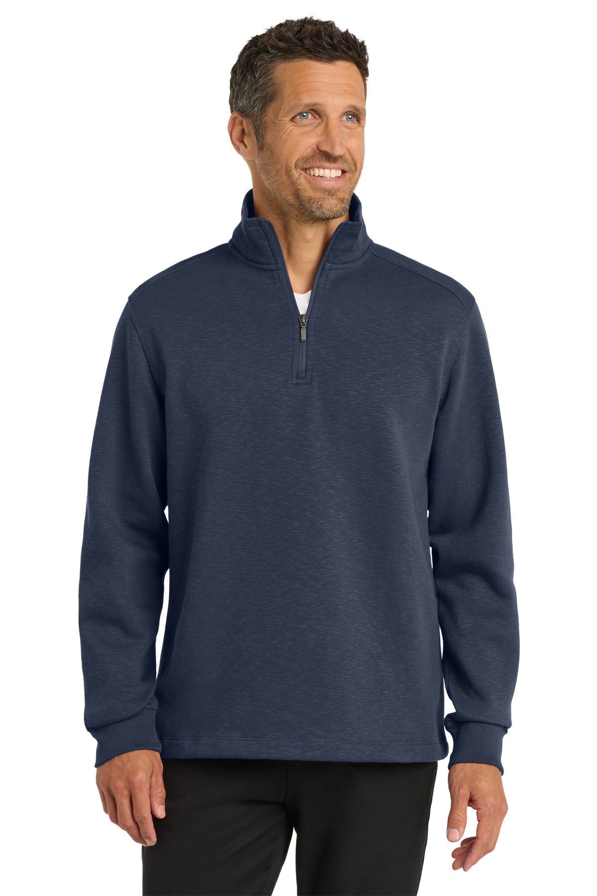 Port Authority® Slub Fleece 1/4-Zip Pullover. F295
