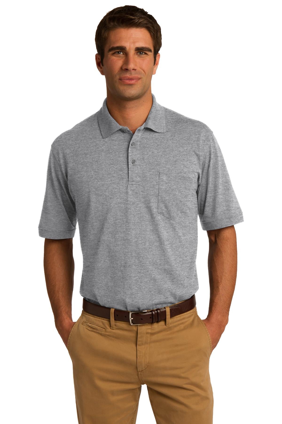 Port & Co™ Core Blend Jersey Knit Pocket Polo. KP55P