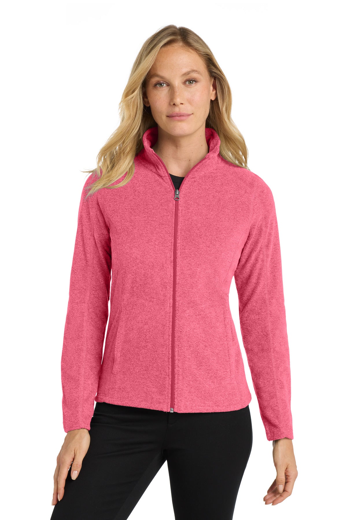 Port Authority® Women's Heather Microfleece Full-Zip Jacket. L235