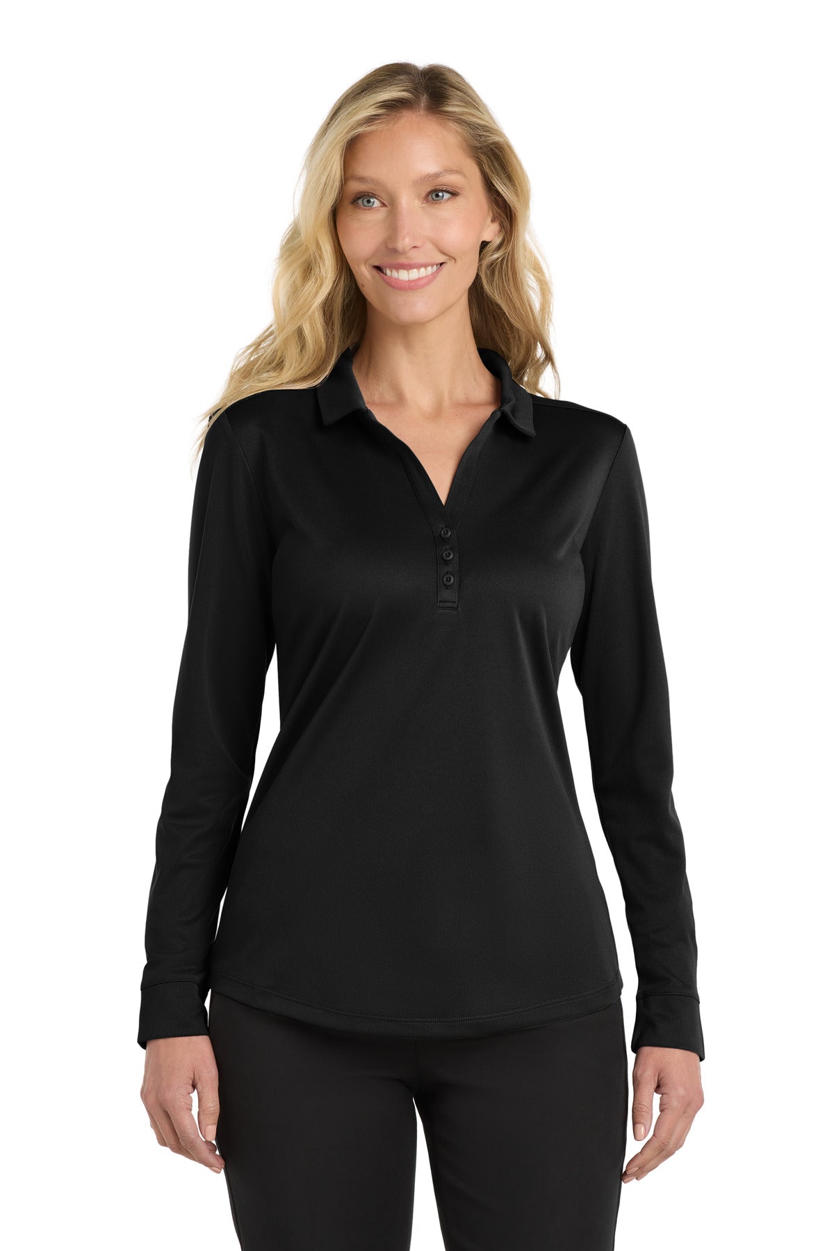 Port Authority ® Women's Silk Touch ™  Performance Long Sleeve Polo. L540LS