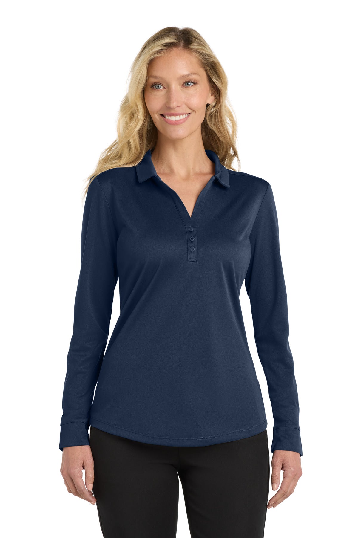 Port Authority ® Women's Silk Touch ™  Performance Long Sleeve Polo. L540LS