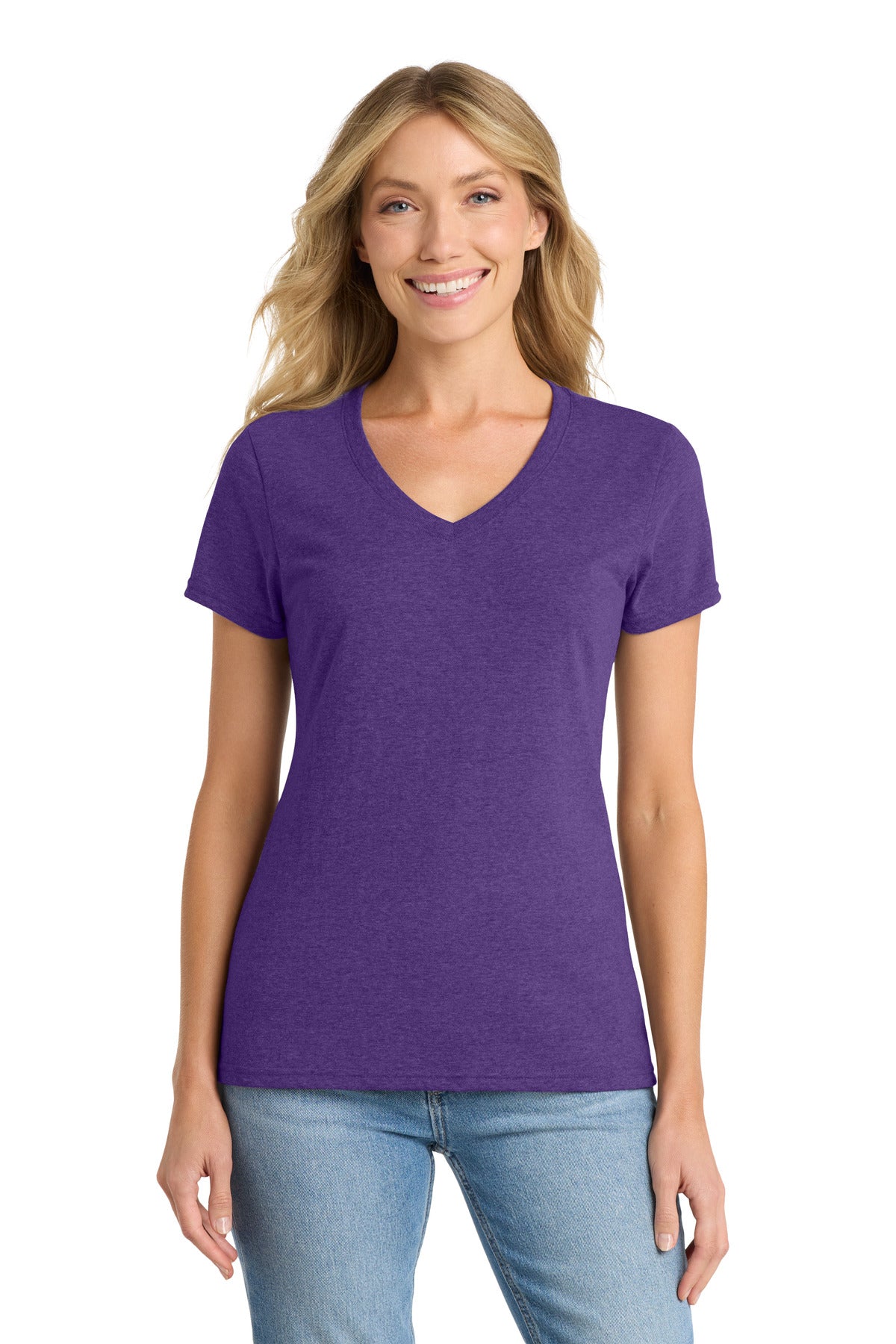 Port & Co™ Women's Fan Favorite™ Blend V-Neck Tee. LPC455V