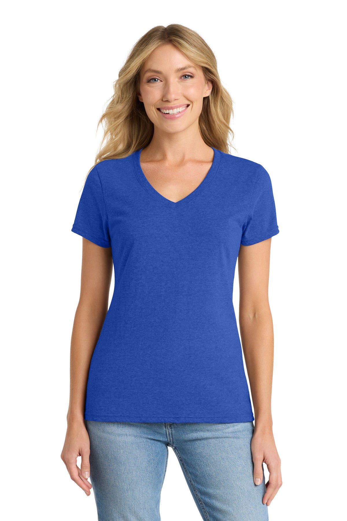 Port & Co™ Women's Fan Favorite™ Blend V-Neck Tee. LPC455V
