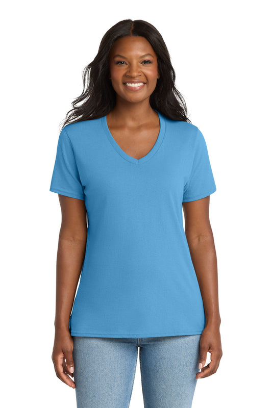 Port & Co™ Women's Core Cotton V-Neck Tee. LPC54V