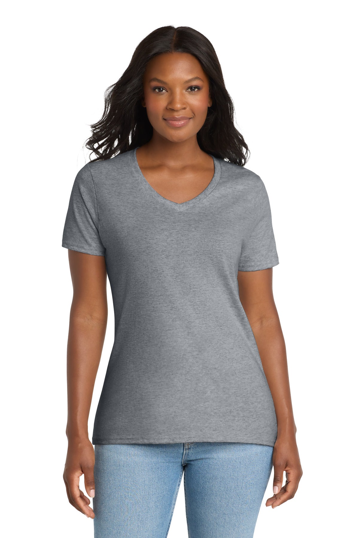 Port & Co™ Women's Core Cotton V-Neck Tee. LPC54V