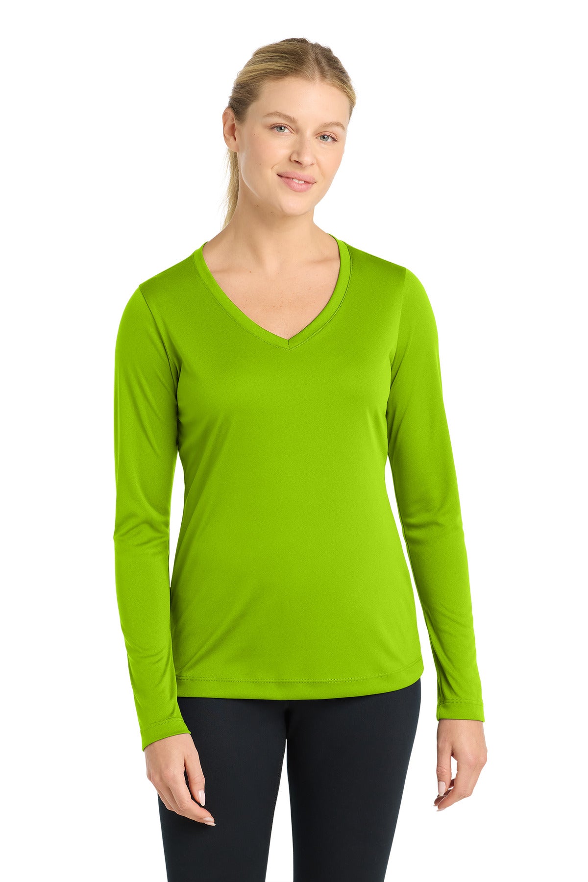 Sport-Tek® Women's Long Sleeve PosiCharge® Competitor™ V-Neck Tee. LST353LS