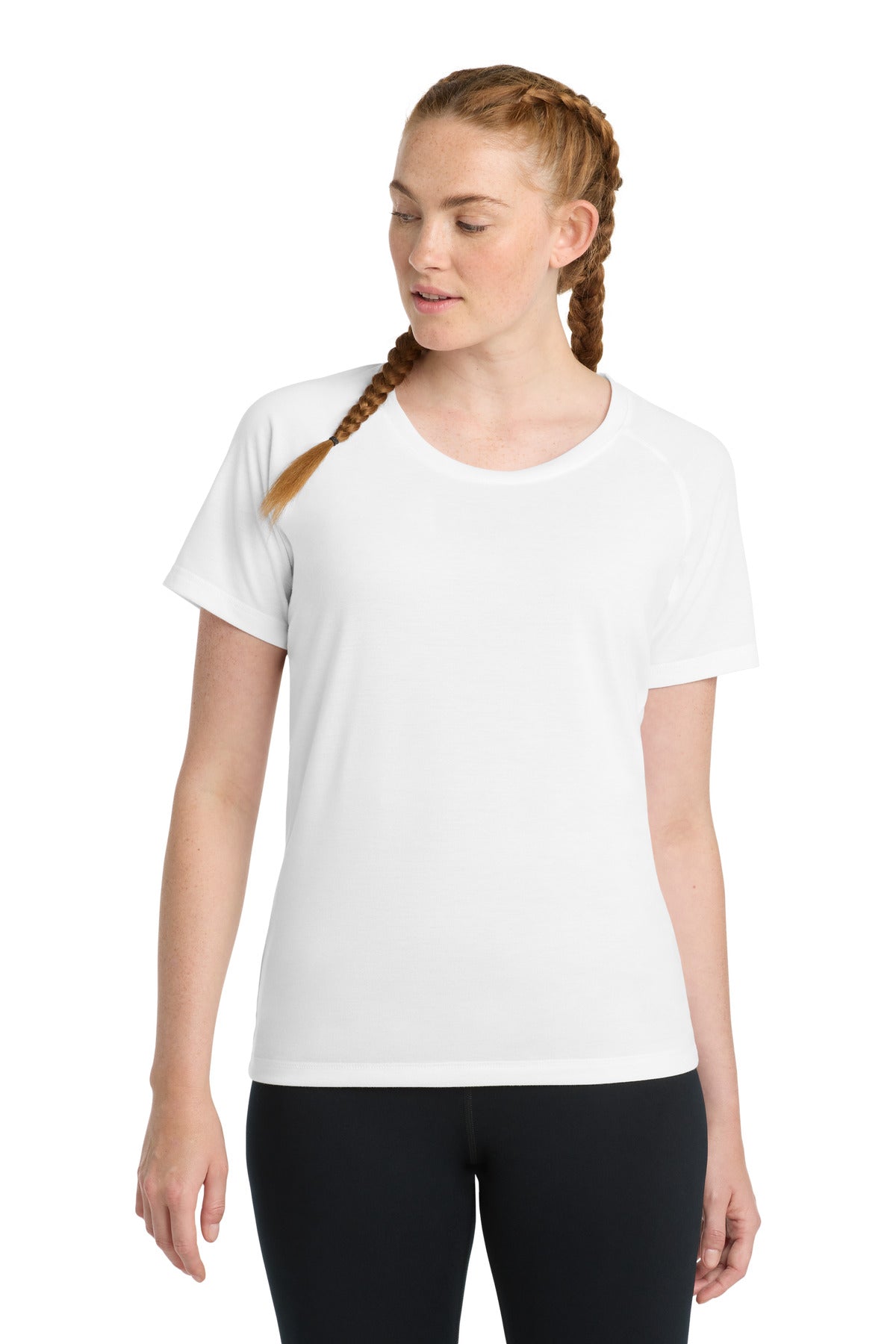 Sport-Tek ® Women's PosiCharge ® Tri-Blend Wicking Scoop Neck Raglan Tee. LST400