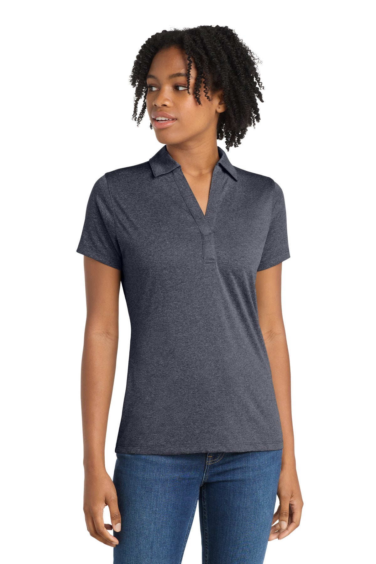 Sport-Tek® Women's Heather Contender™ Polo. LST660