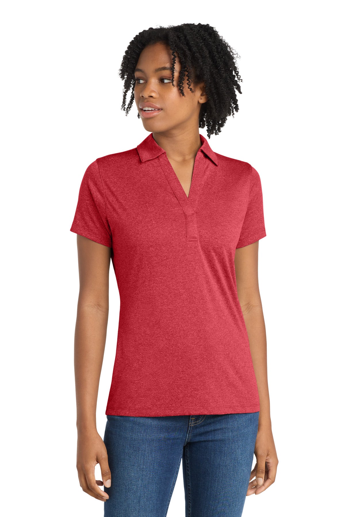 Sport-Tek® Women's Heather Contender™ Polo. LST660