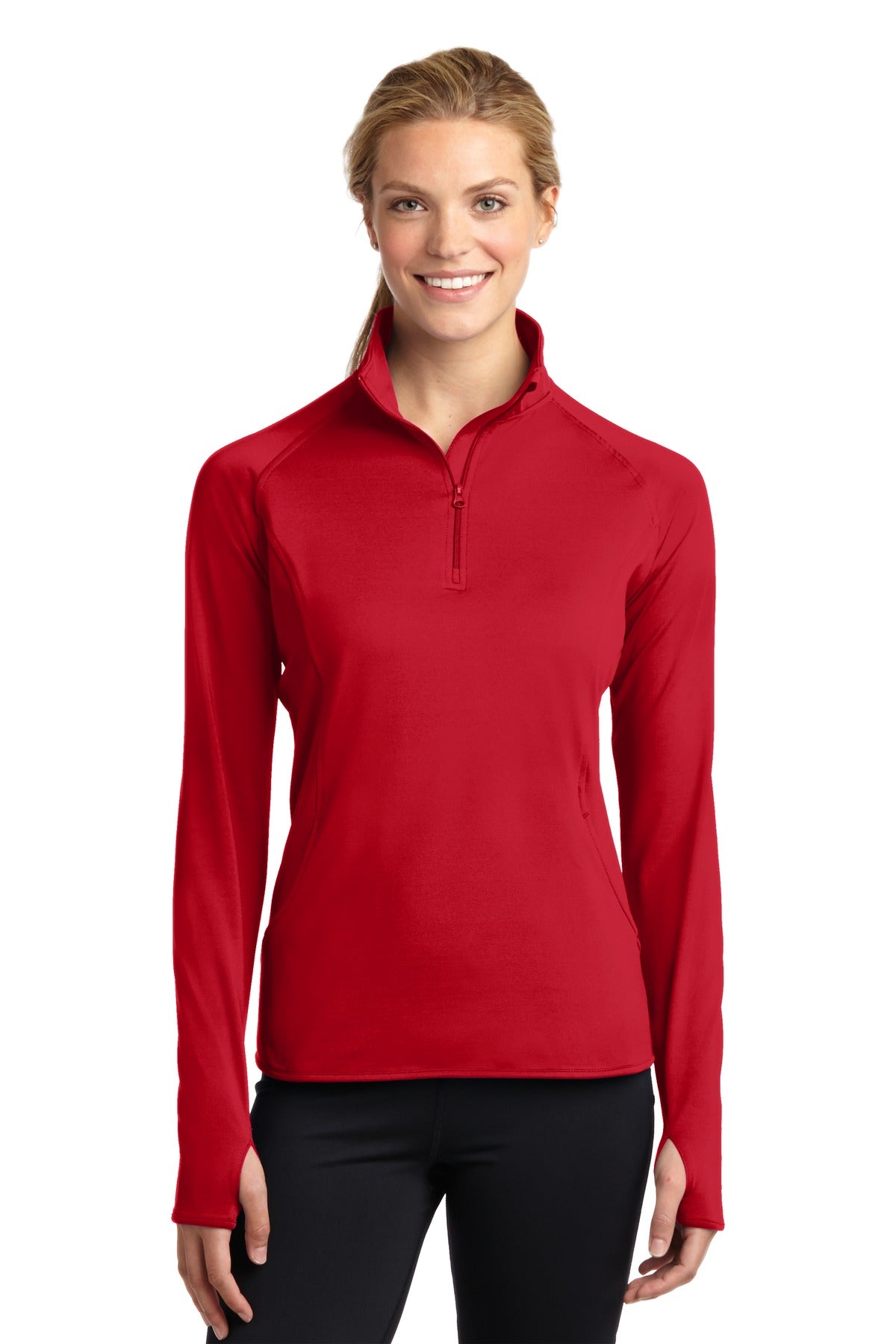 Sport-Tek® Women's Sport-Wick® Stretch 1/4-Zip Pullover. LST850