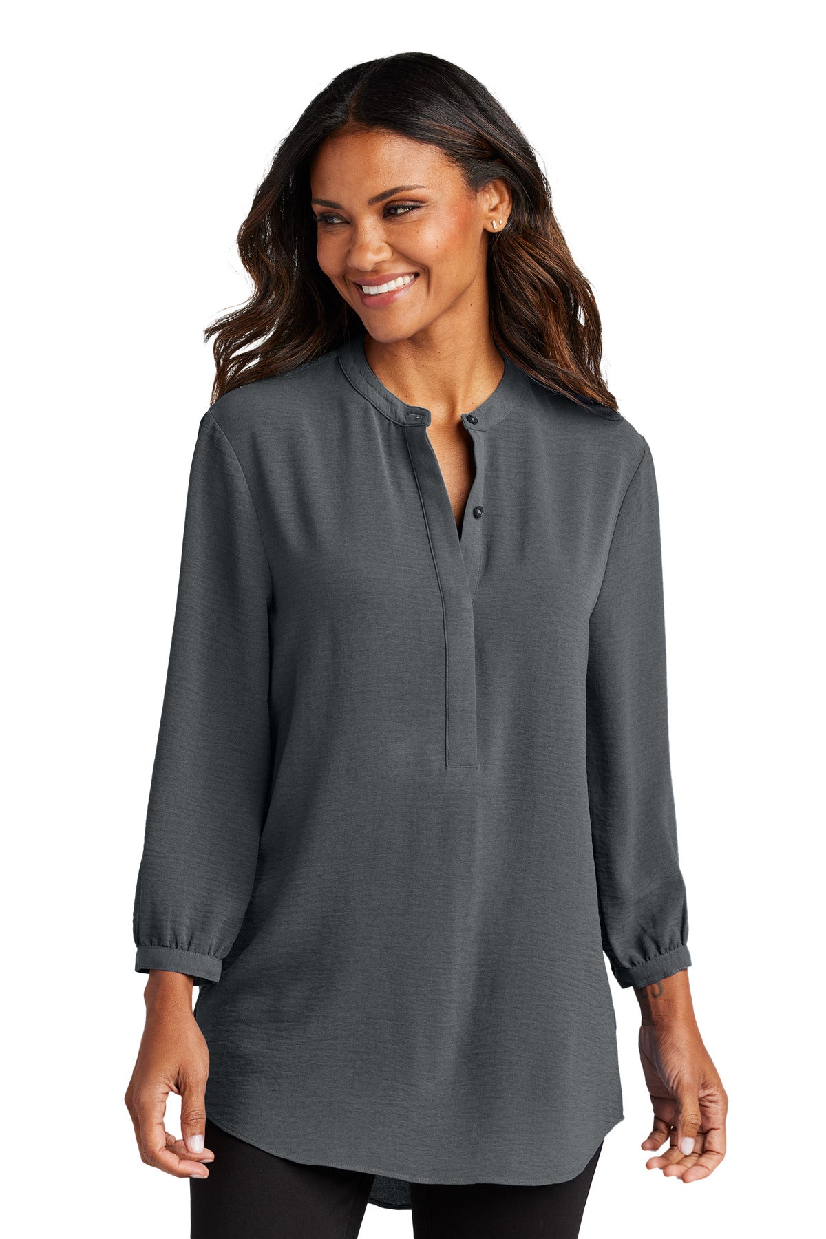 Port Authority® Women's 3/4-Sleeve Textured Crepe Tunic LW713