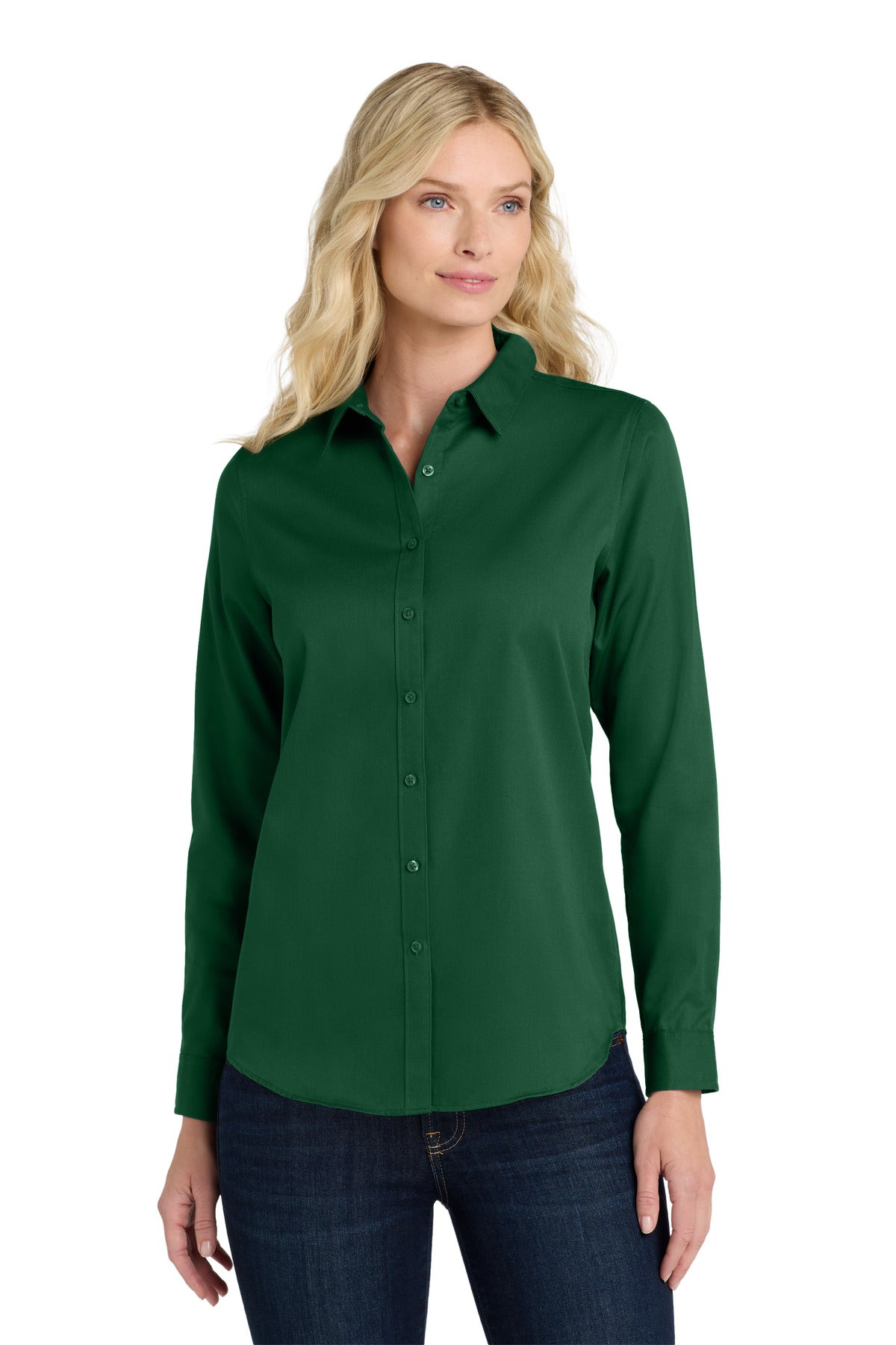 Port Authority® Women's Long Sleeve SuperPro React™Twill Shirt. LW808