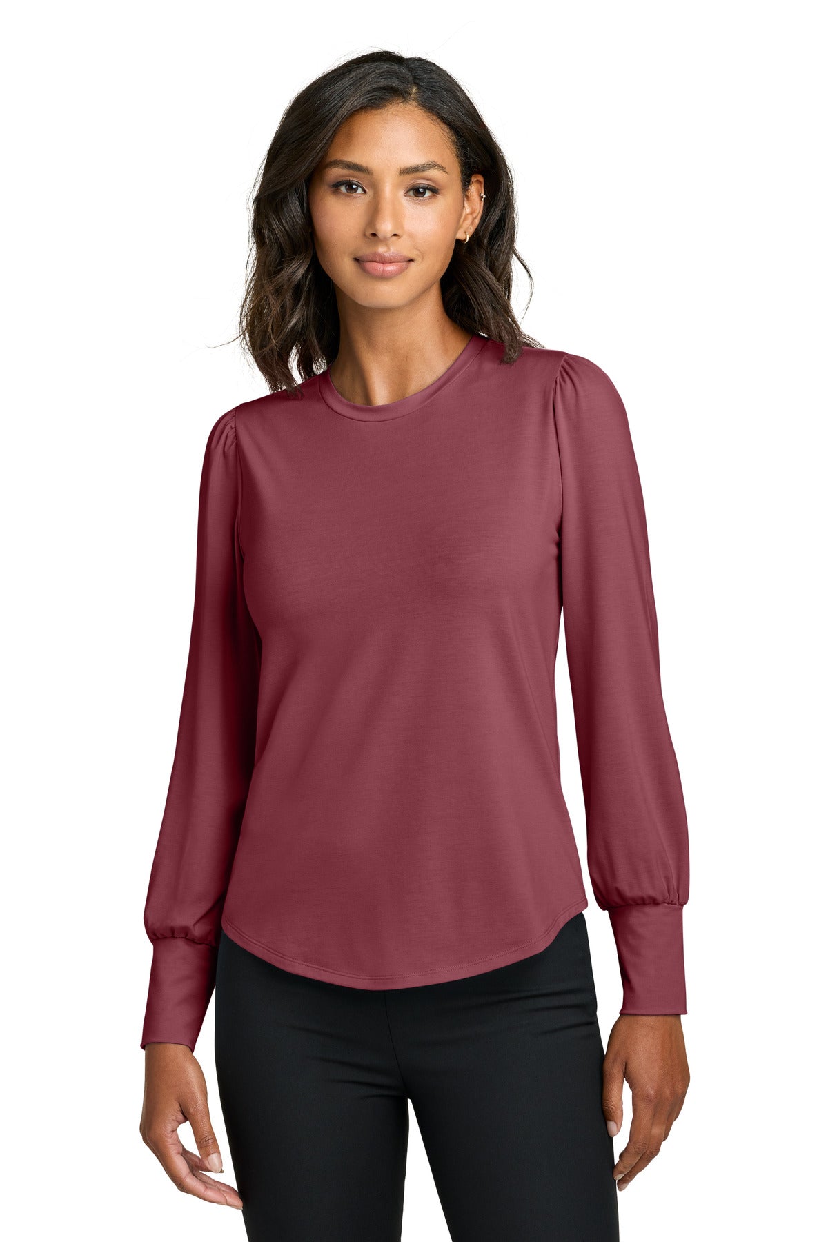 Mercer+Mettle® Women's Stretch Jersey Long Sleeve Blouson Top MM1019