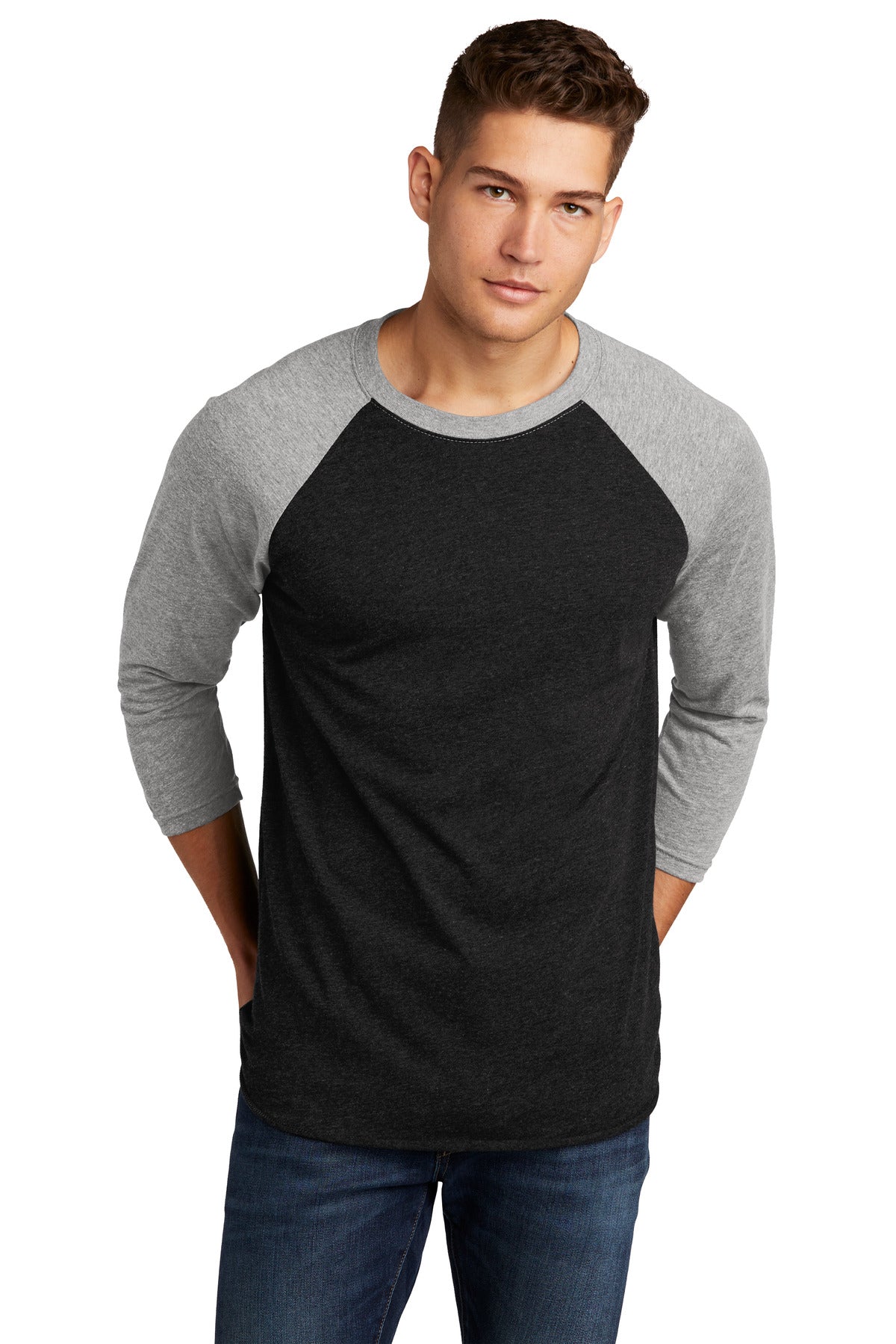 Next Level Apparel®   Adult Tri-Blend 3/4-Sleeve Raglan Tee. NL6051