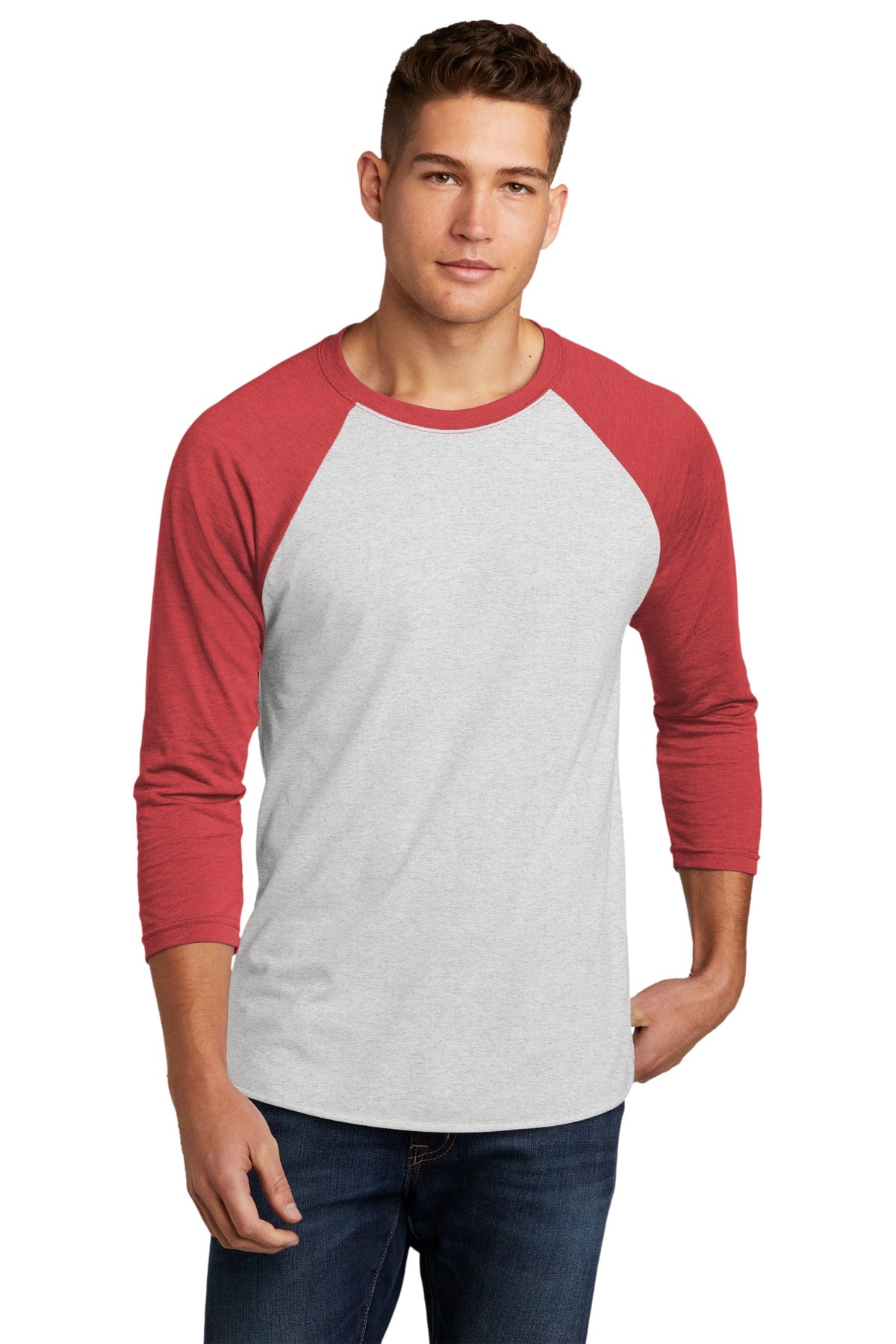 Next Level Apparel®   Adult Tri-Blend 3/4-Sleeve Raglan Tee. NL6051
