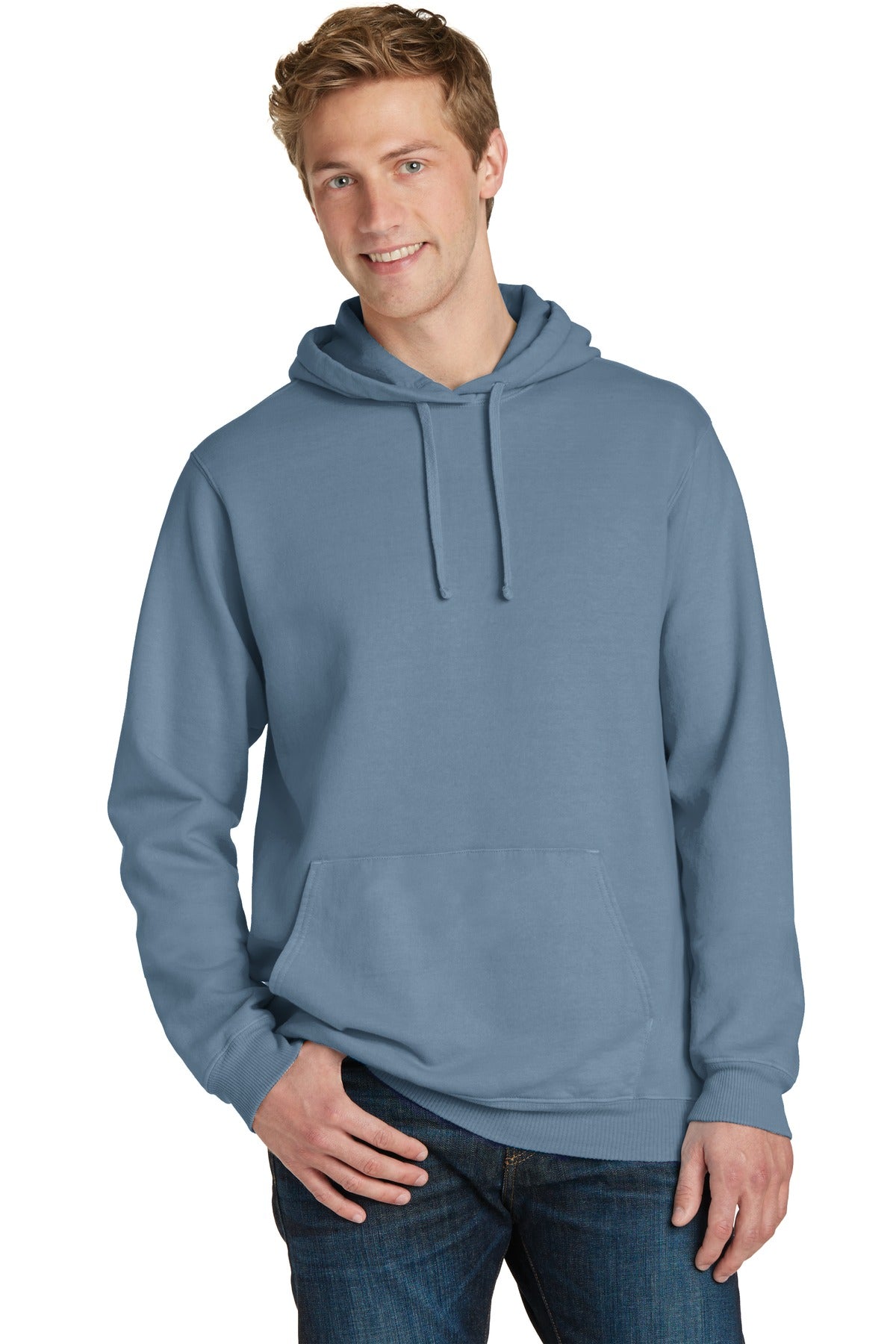 Port & Co™ Beach Wash® Garment-Dyed Pullover Hooded Sweatshirt. PC098H