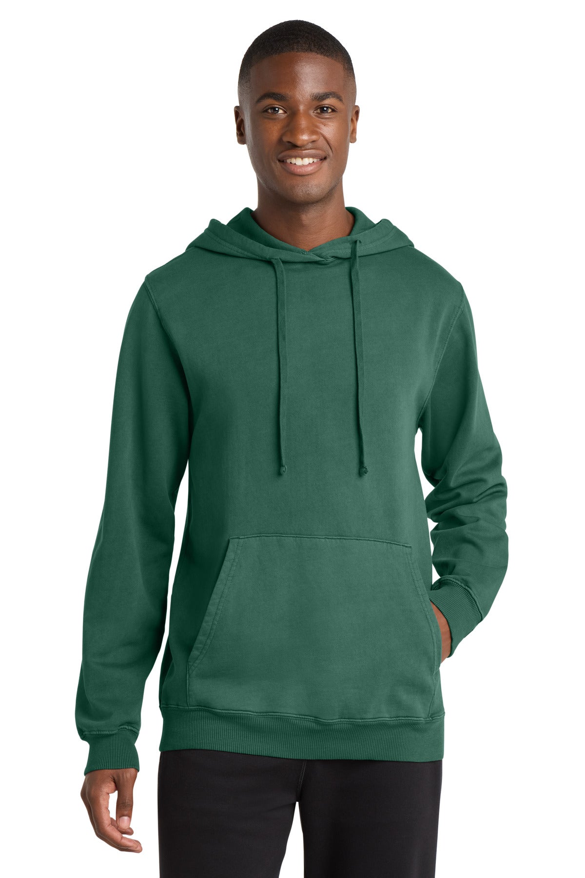 Port & Co™ Beach Wash® Garment-Dyed Pullover Hooded Sweatshirt. PC098H