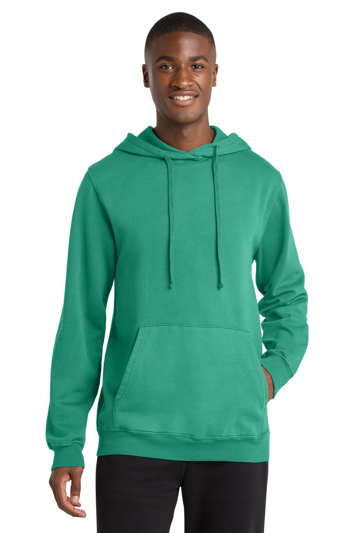 Port & Co™ Beach Wash® Garment-Dyed Pullover Hooded Sweatshirt. PC098H