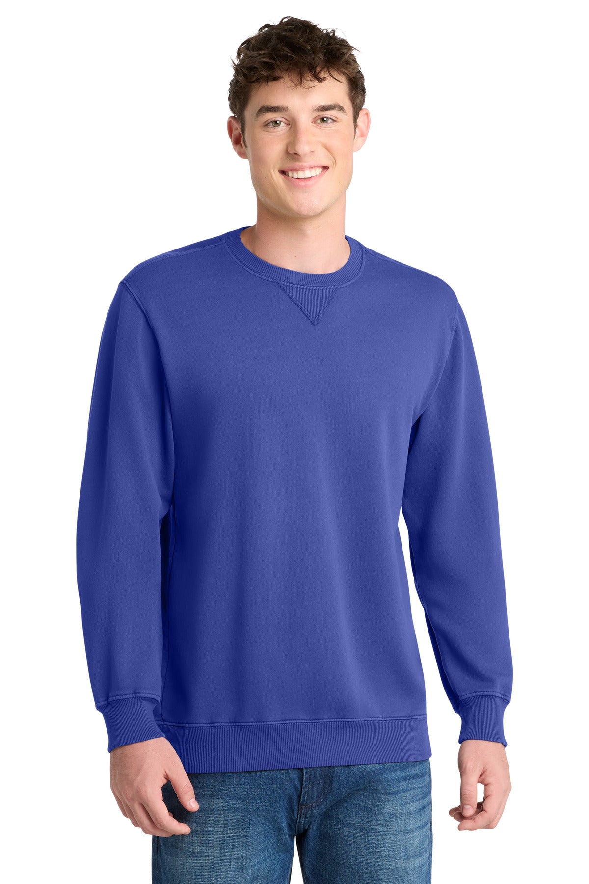 Port & Co™ Beach Wash® Garment-Dyed Crewneck Sweatshirt PC098