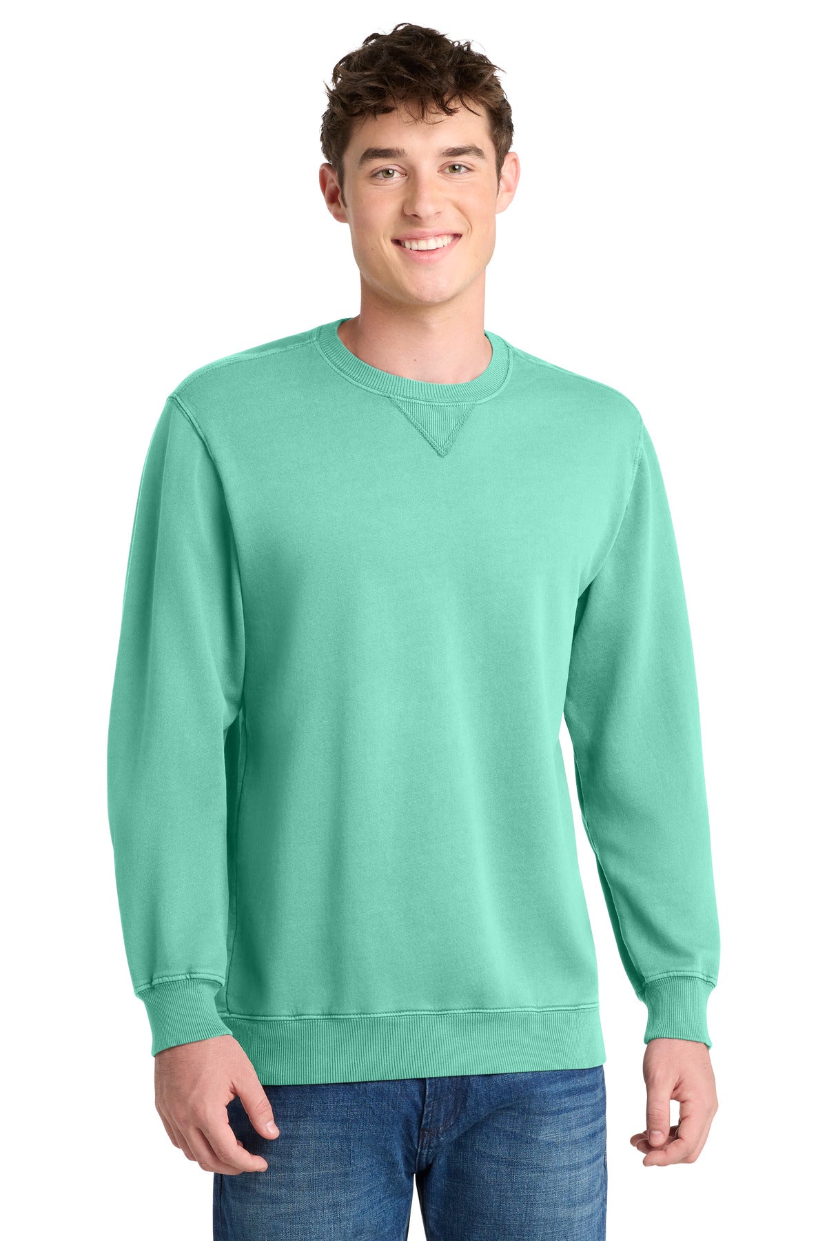 Port & Co™ Beach Wash® Garment-Dyed Crewneck Sweatshirt PC098