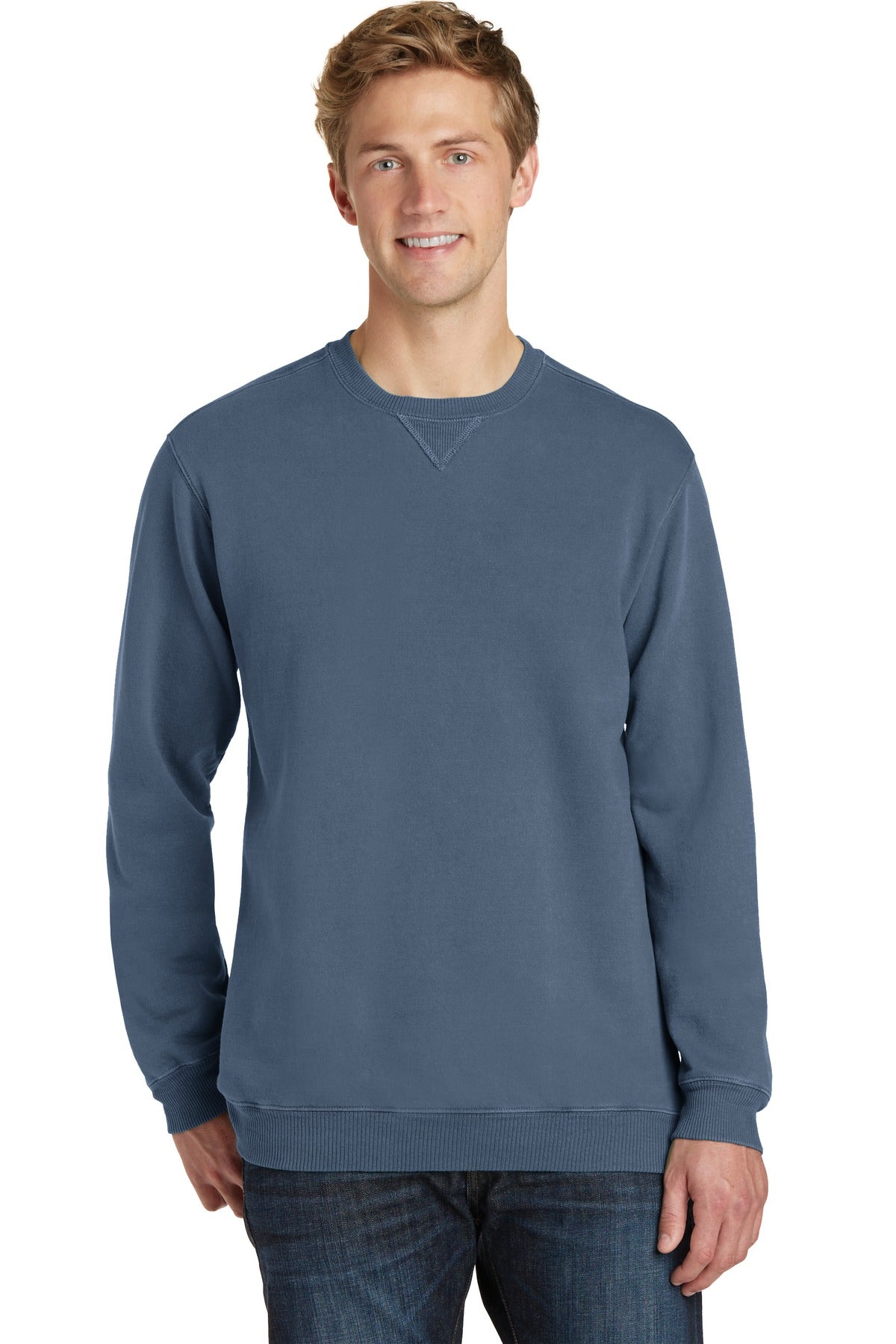 Port & Co™ Beach Wash® Garment-Dyed Crewneck Sweatshirt PC098